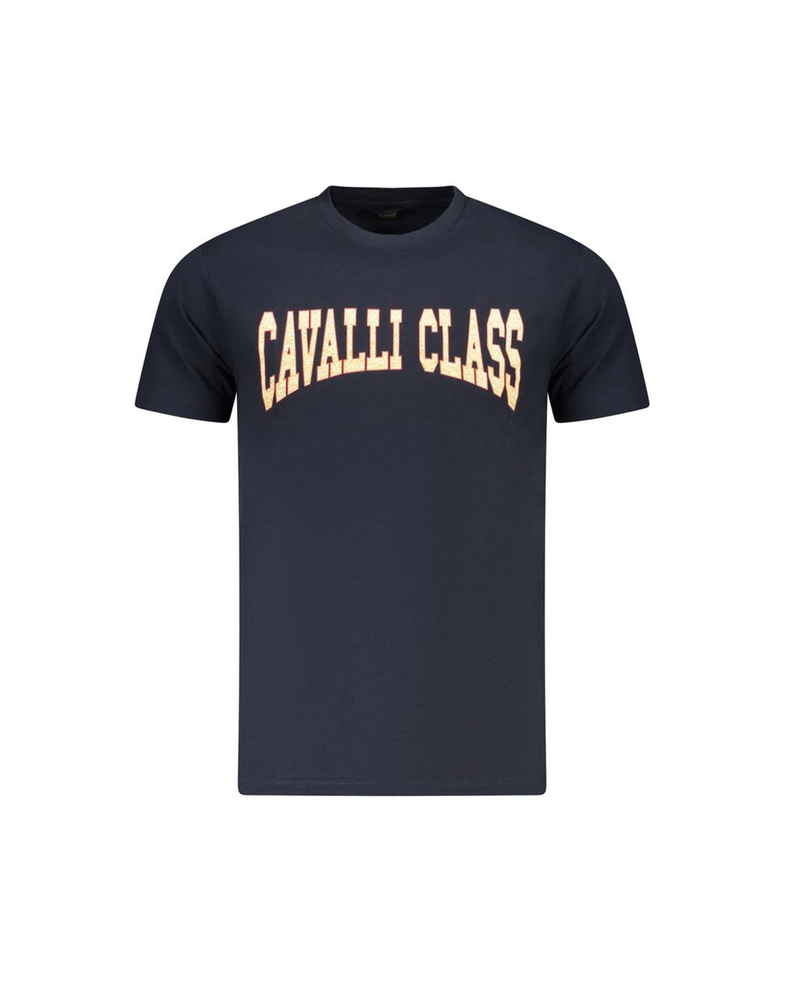 Cavalli Class Men's Blue Cotton  T-Shirt - L