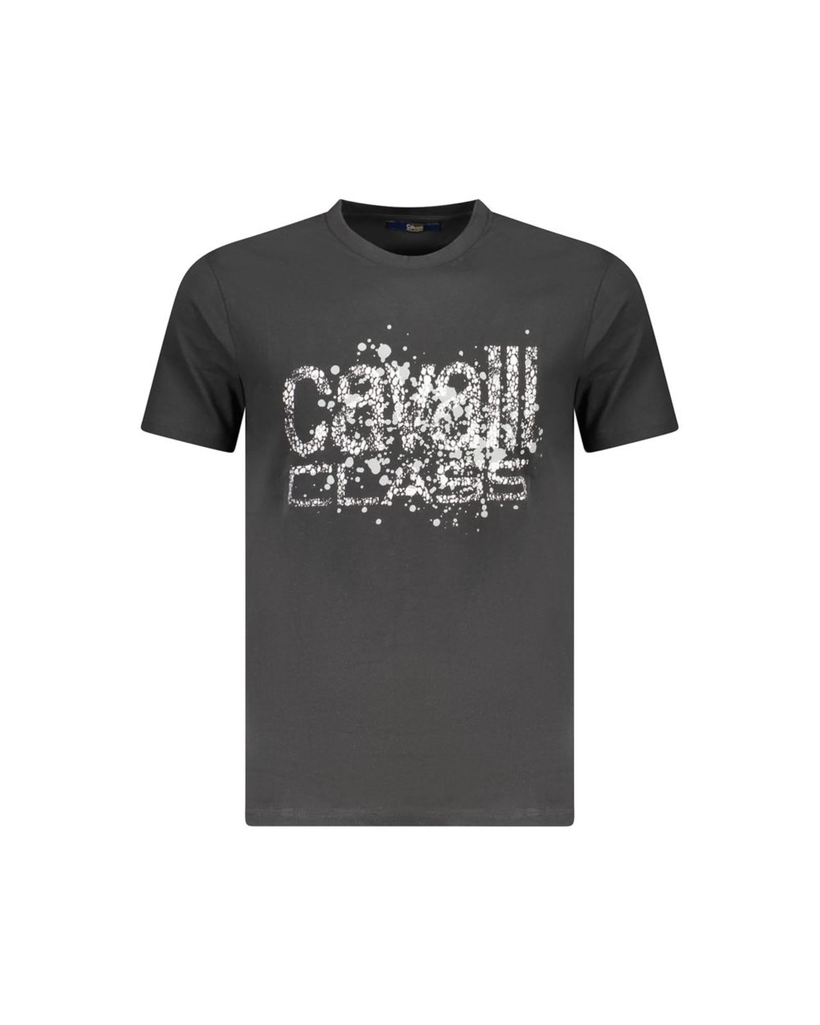 Cavalli Class Men's Black Cotton  T-Shirt - XL