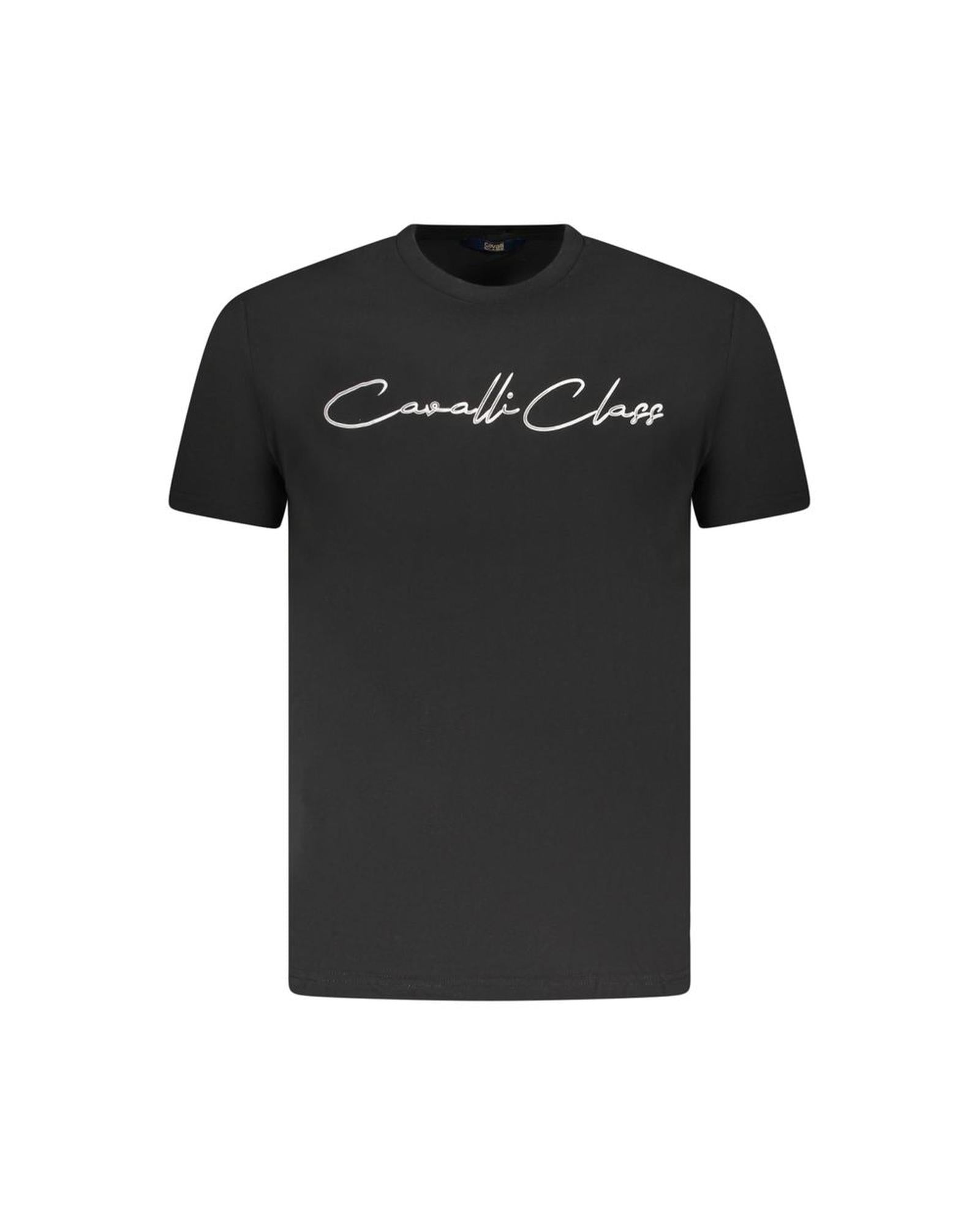 Cavalli Class Men's Black Cotton T-Shirt - M