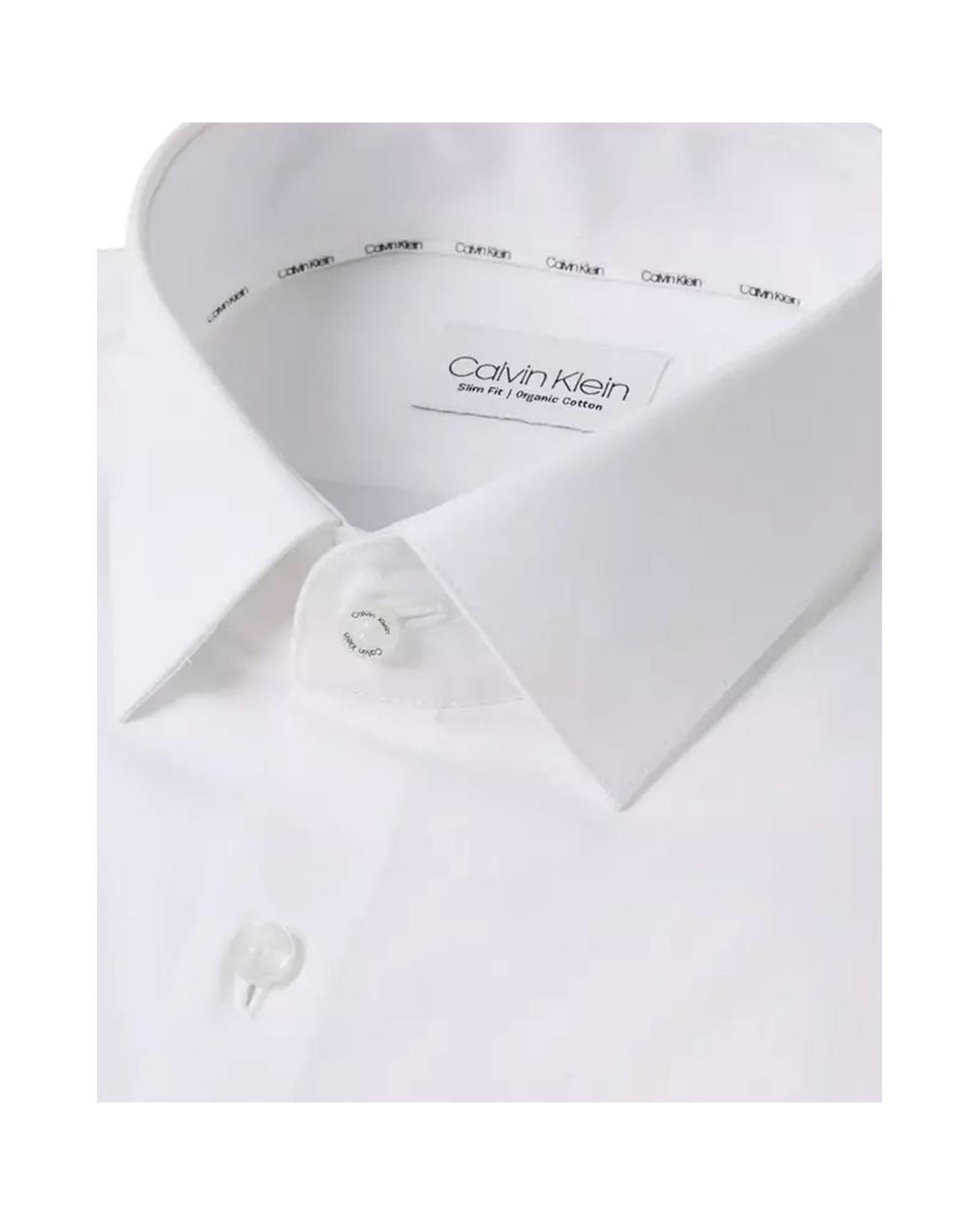 Calvin Klein Men's White Cotton Shirt - 41 IT 4