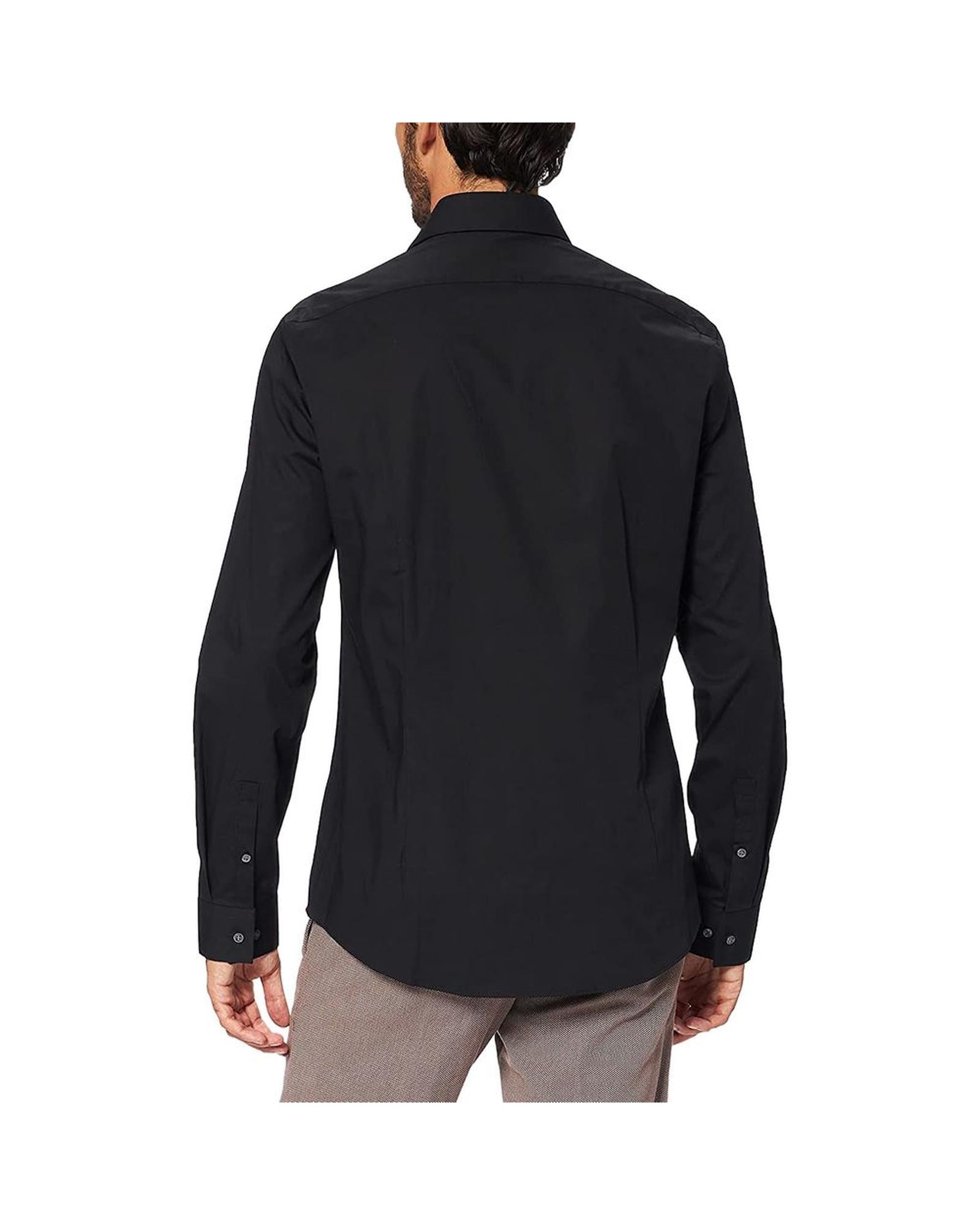 Calvin Klein Men's Black Cotton Shirt - 42 EU