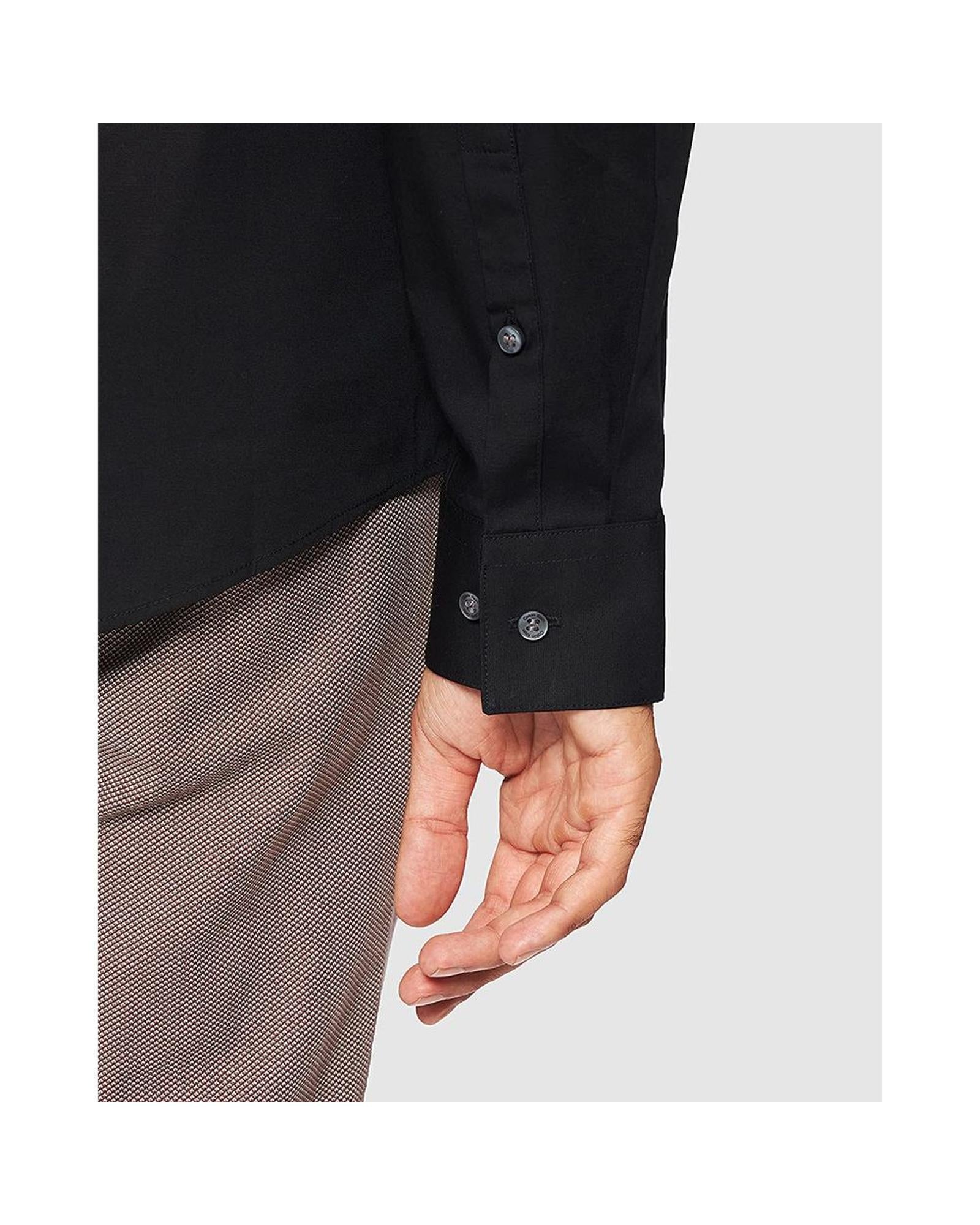Calvin Klein Men's Black Cotton Shirt - 42 EU 4