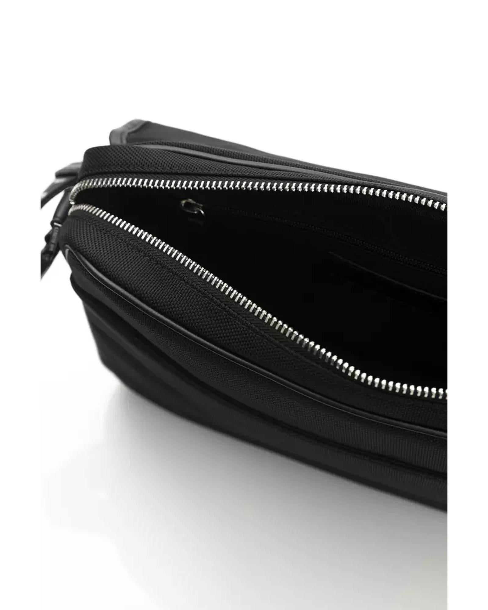 Cerruti 1881 Men's Elegant Black Crossbody Logo Bag - One Size 5