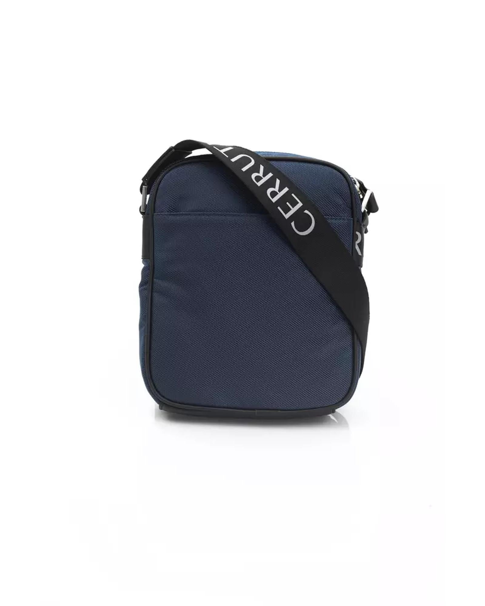 Cerruti 1881 Men's Elegant Blue Nylon-Leather Messenger Bag - One Size 3