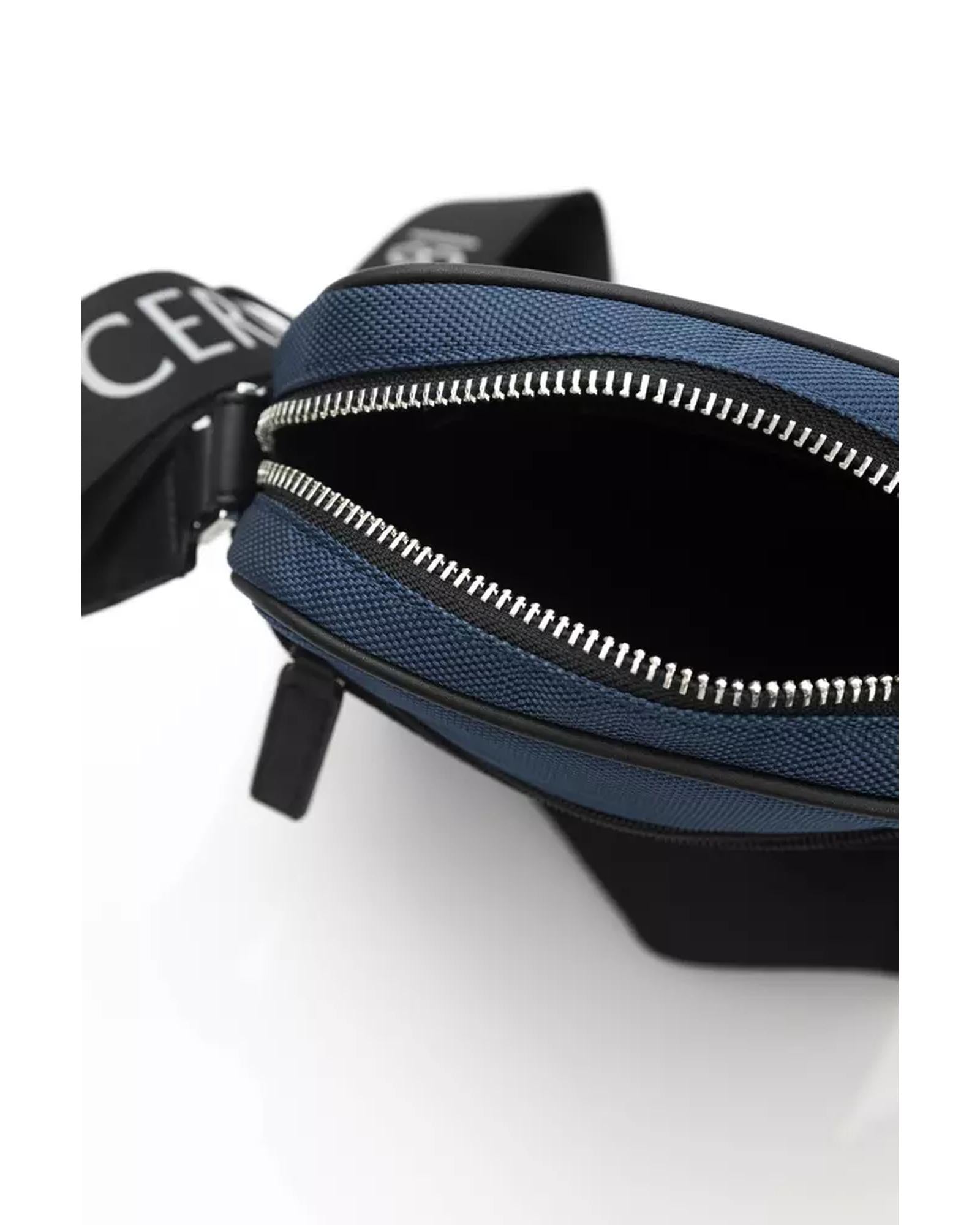 Cerruti 1881 Men's Elegant Blue Nylon-Leather Messenger Bag - One Size 5