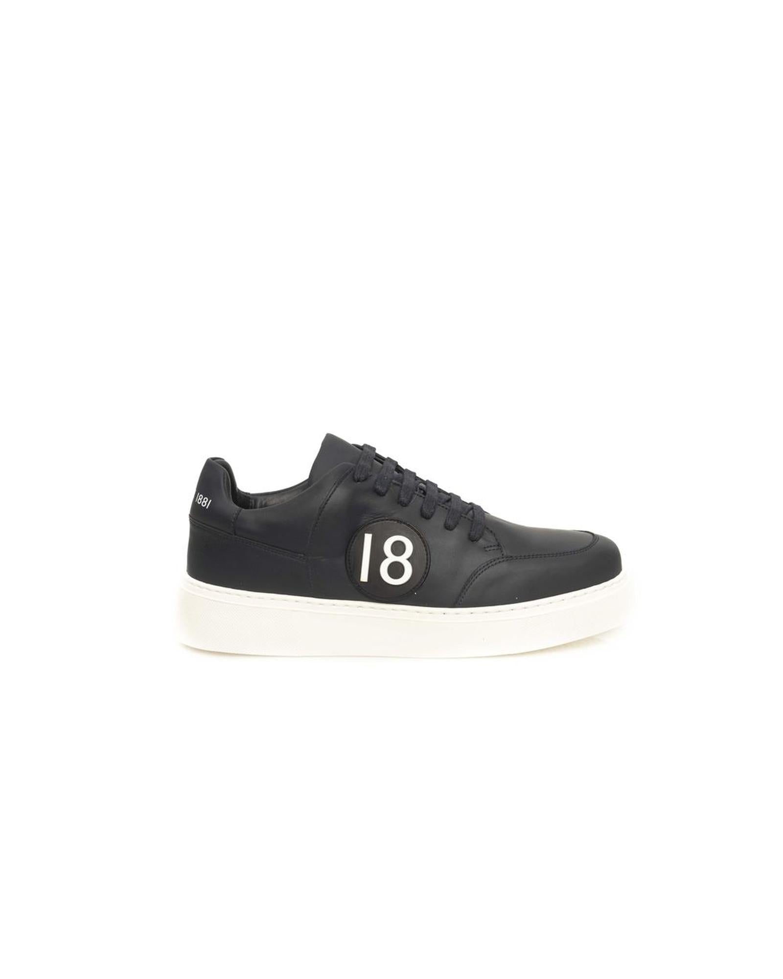 Cerruti 1881 Men's Blue COW Leather Sneaker - 43 EU