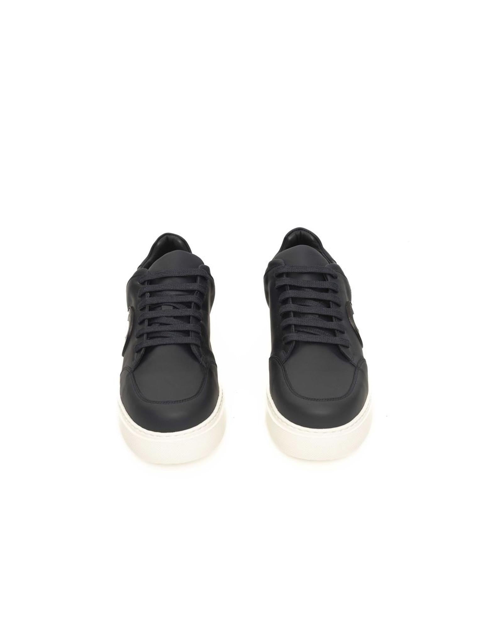 Cerruti 1881 Men's Blue COW Leather Sneaker - 43 EU