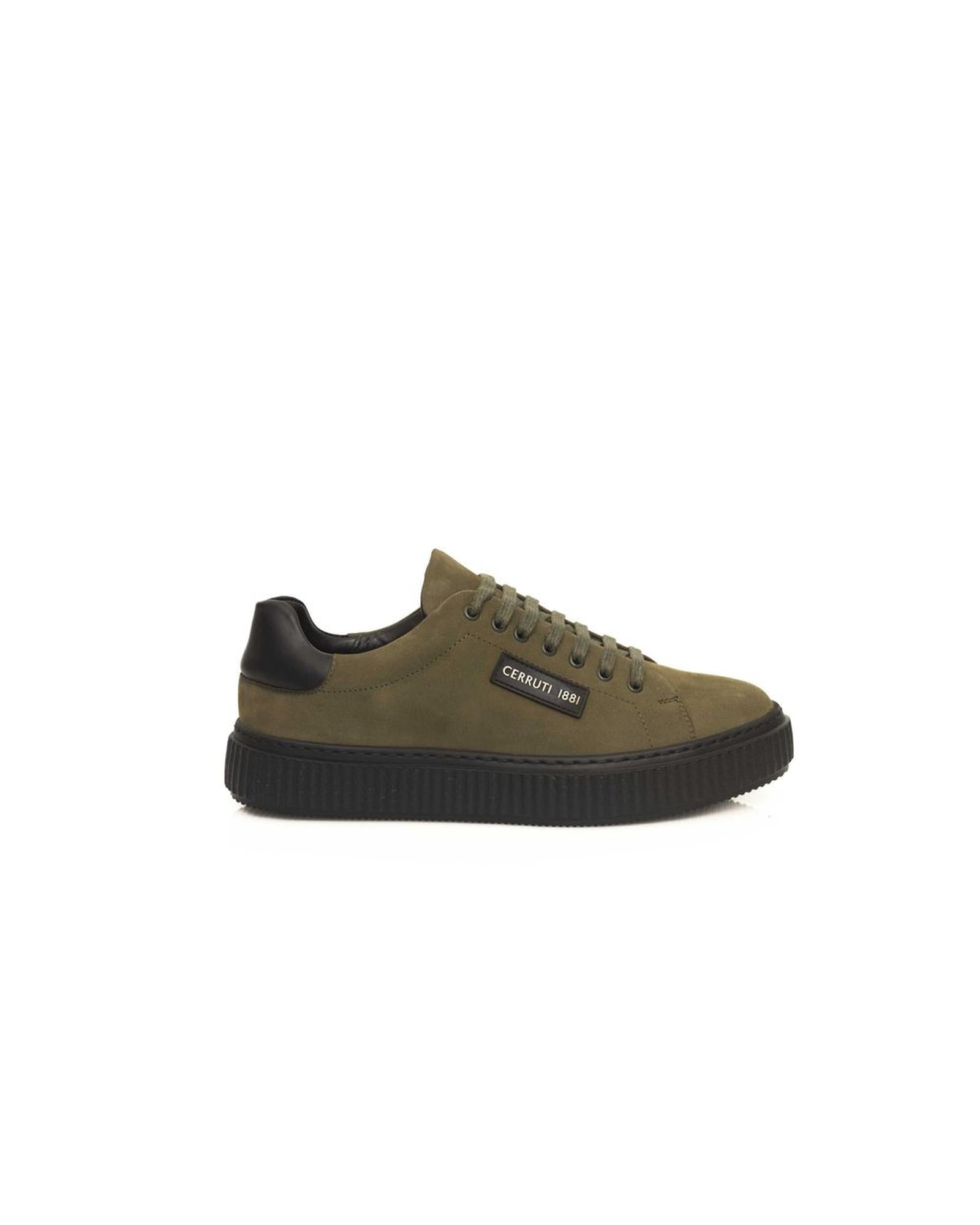 Cerruti 1881 Men's Green COW Leather Sneaker - 42 EU