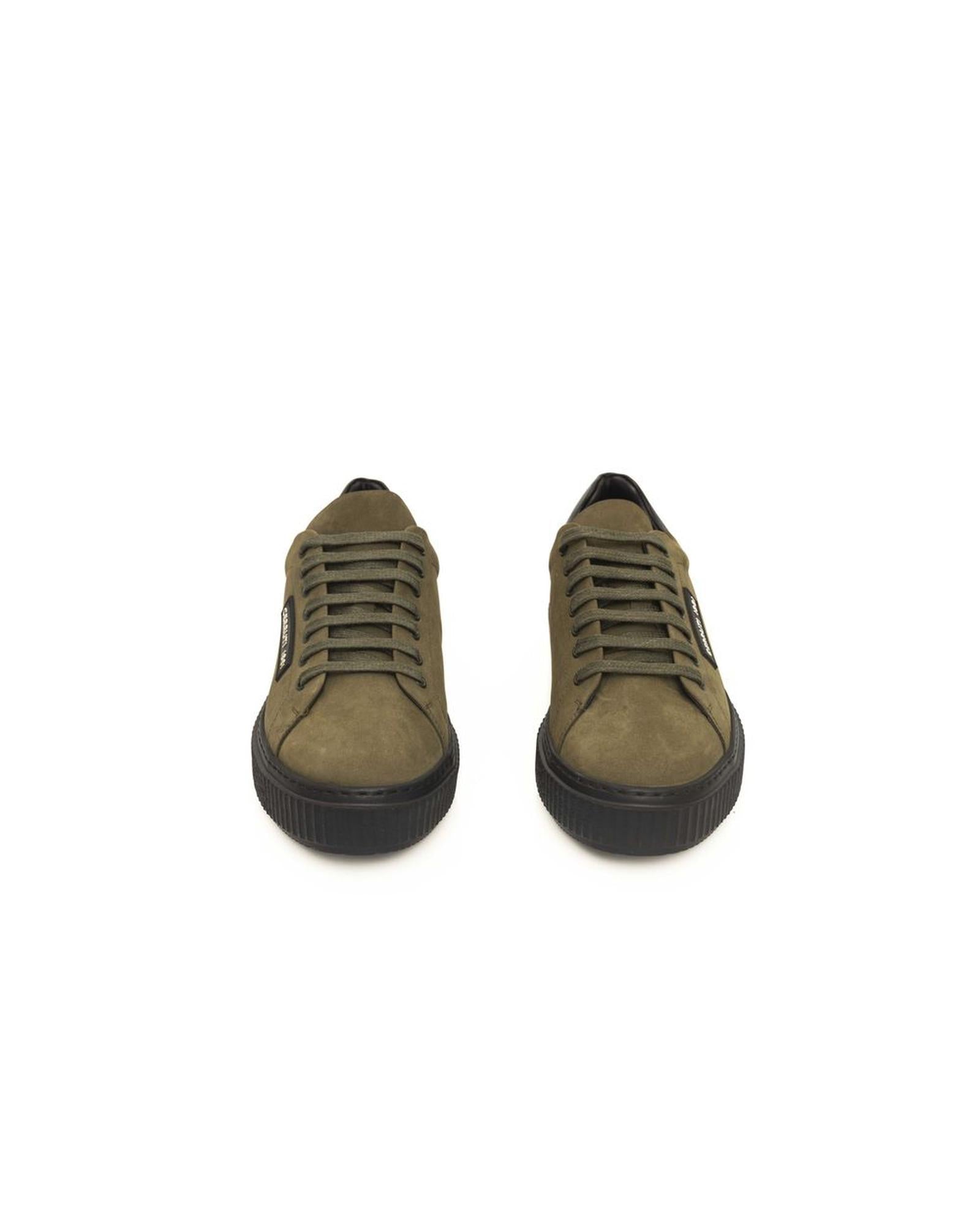 Cerruti 1881 Men's Green COW Leather Sneaker - 42 EU