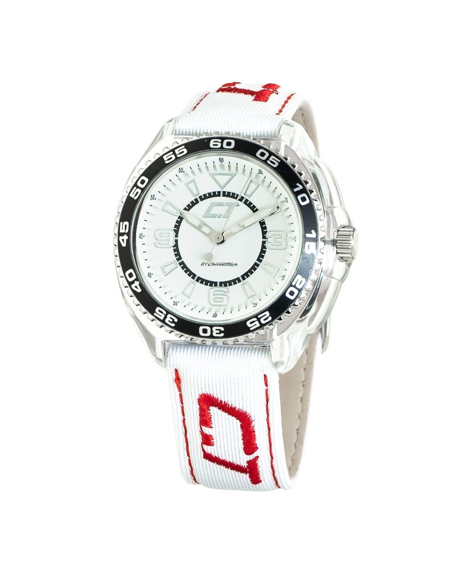 Chronotech Men's White Leather Watch - One Size