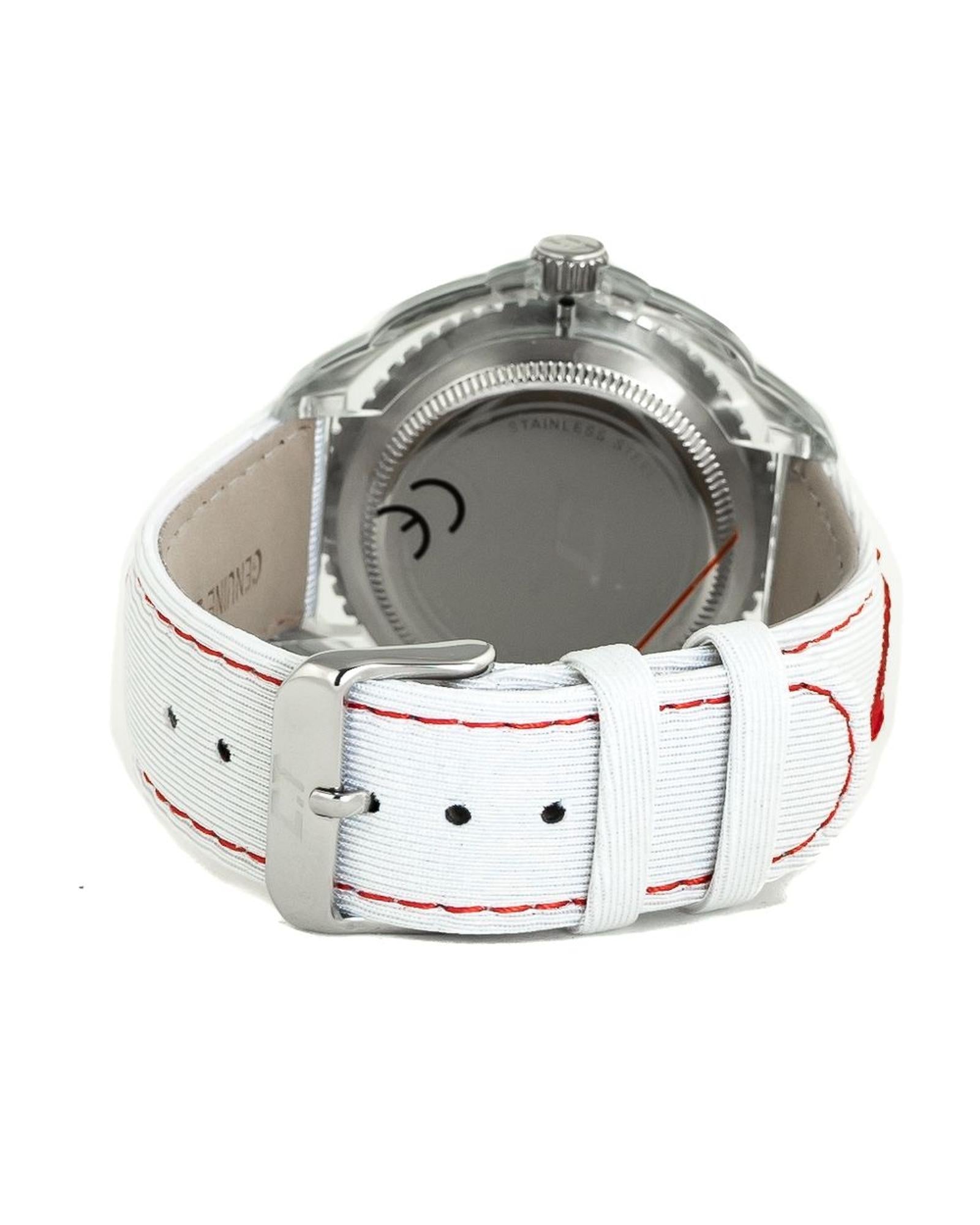 Chronotech Men's White Leather Watch - One Size