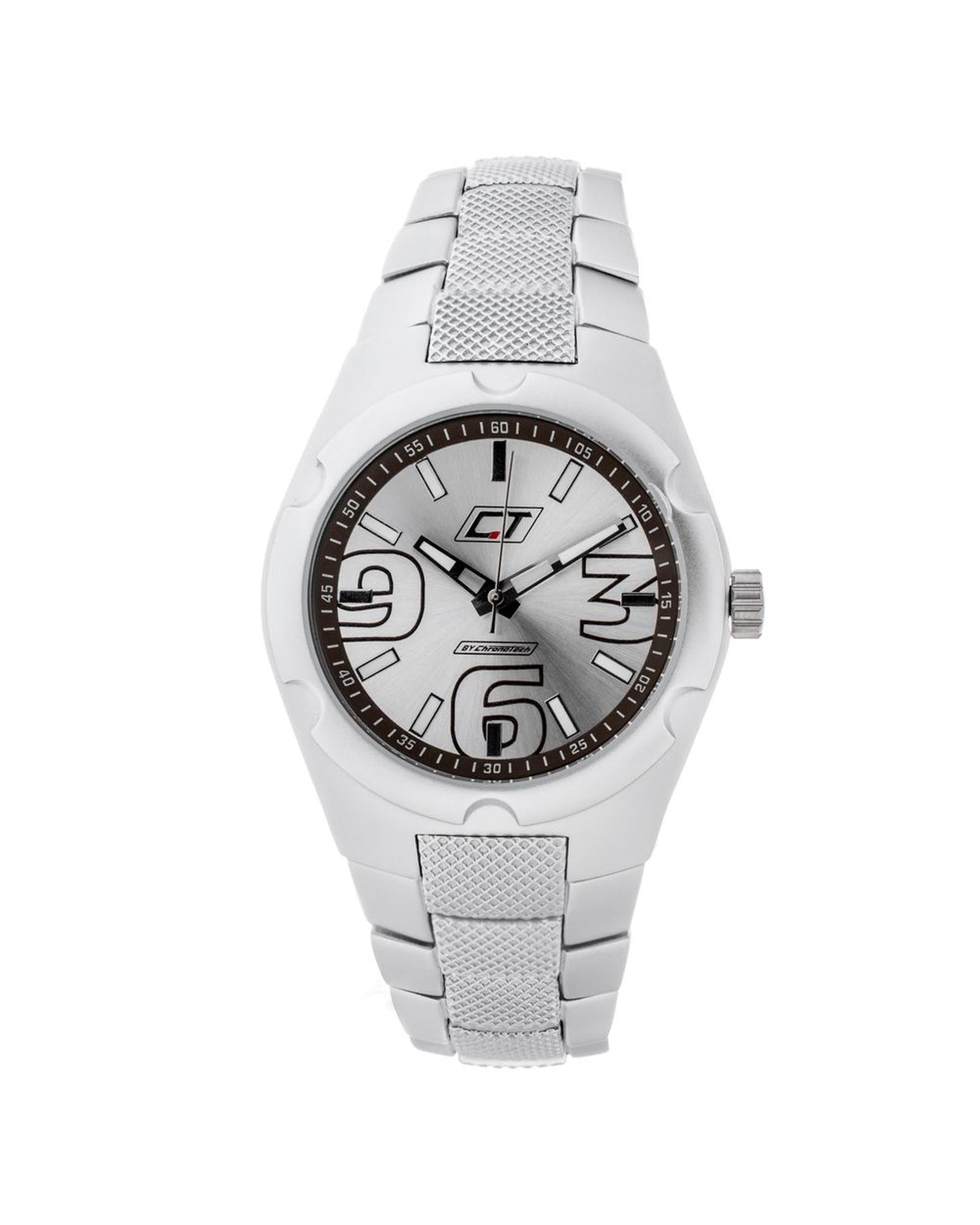 Chronotech Men's Silver Steel Watch - One Size