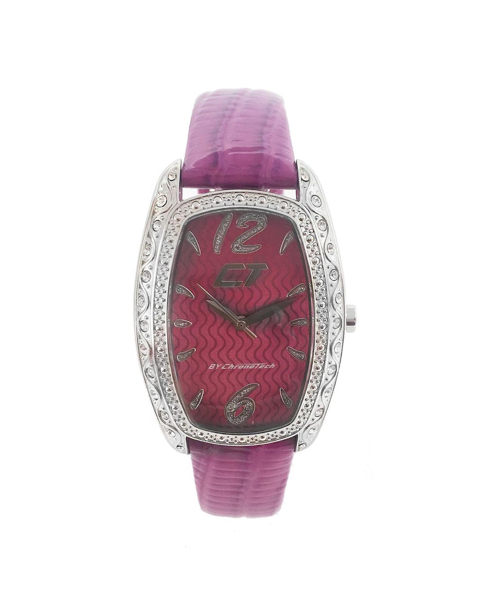Chronotech Women's Purple Leather Watch - One Size