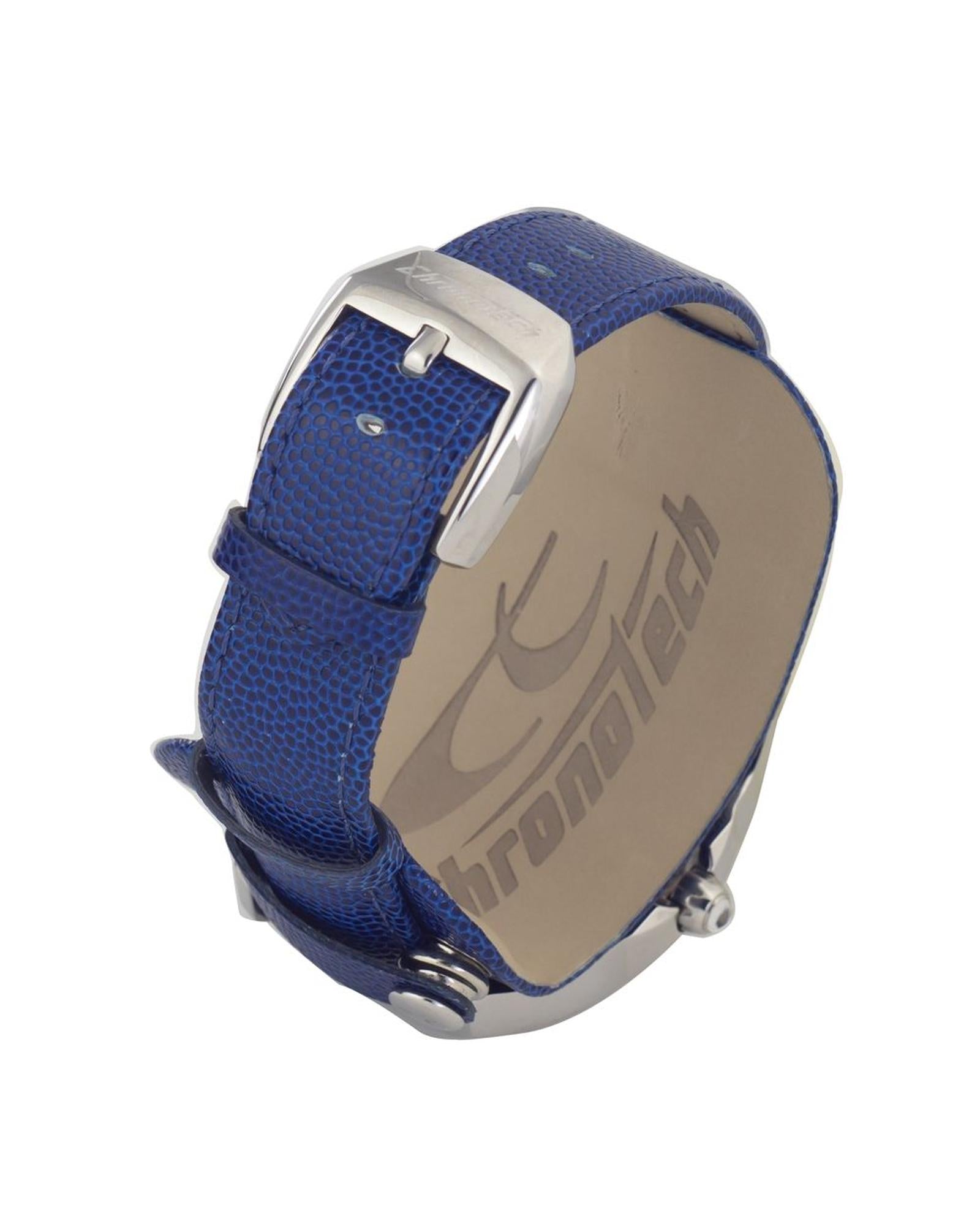Chronotech Men's Blue Leather Watch - One Size