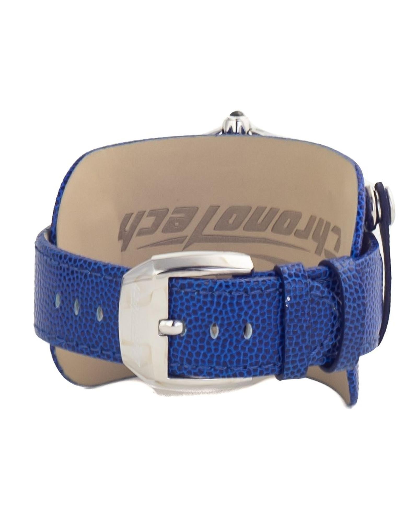 Chronotech Men's Blue Leather Watch - One Size