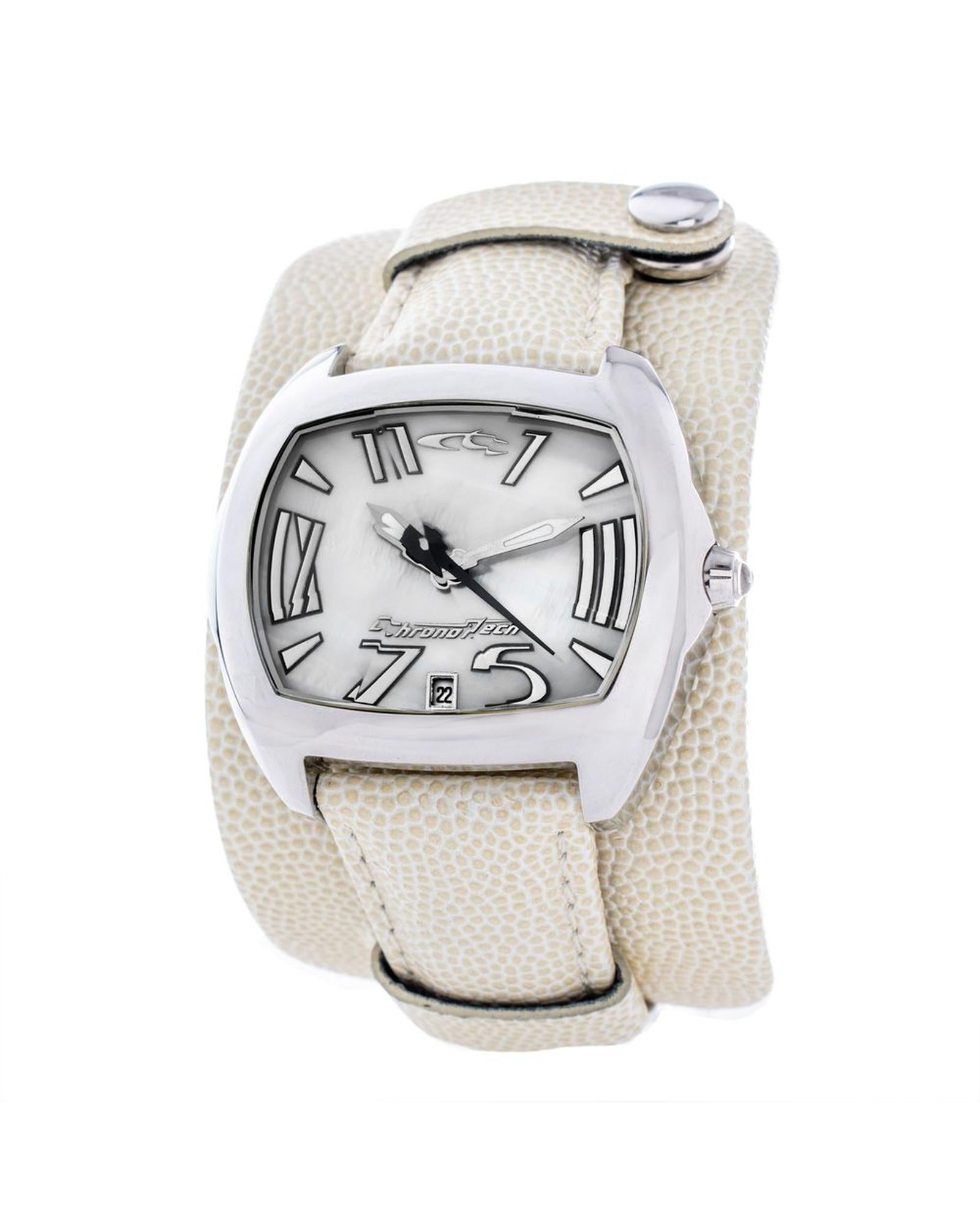 Chronotech Unisex's Beige Leather Watch - One Size