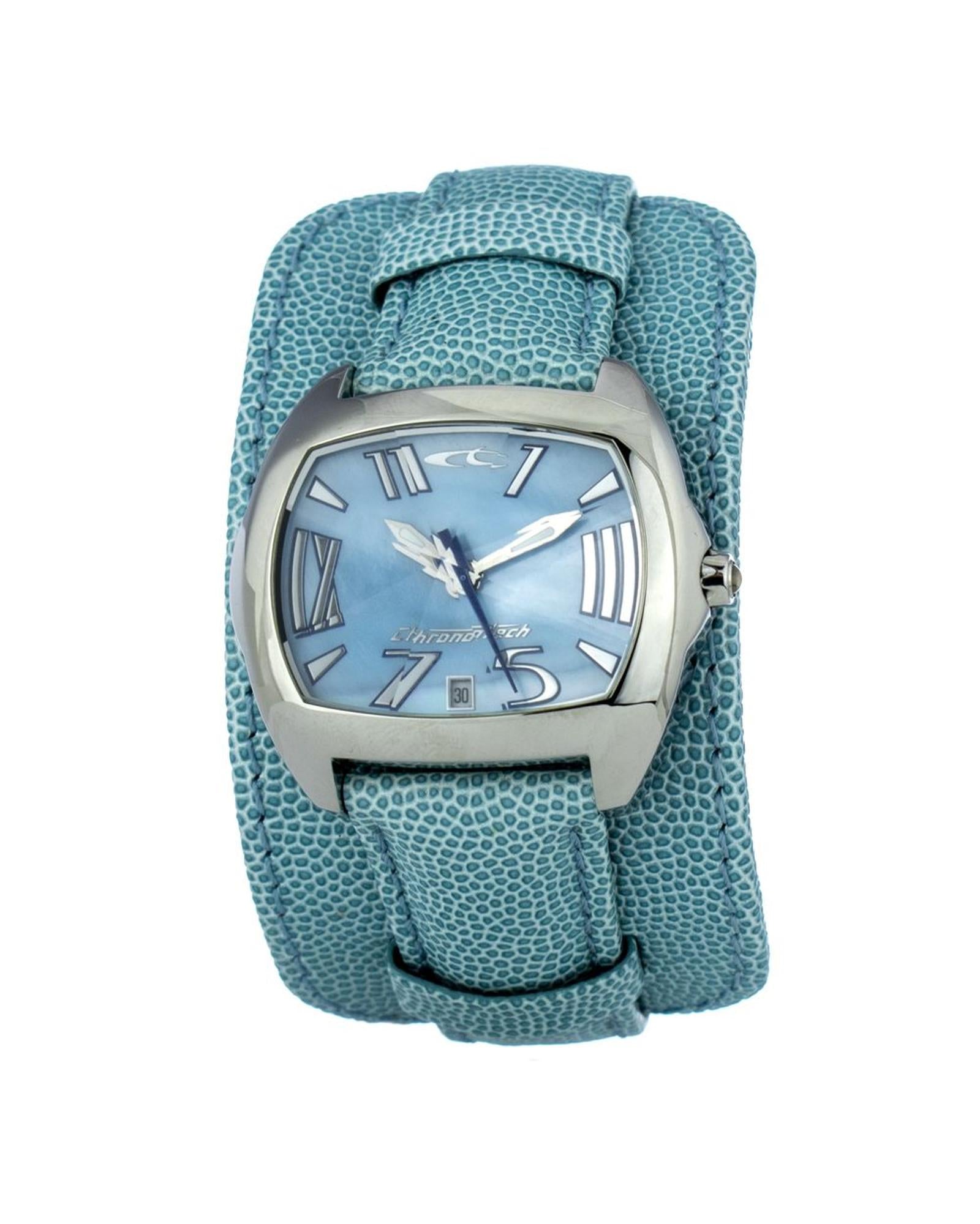 Chronotech Unisex's Green Leather Watch - One Size