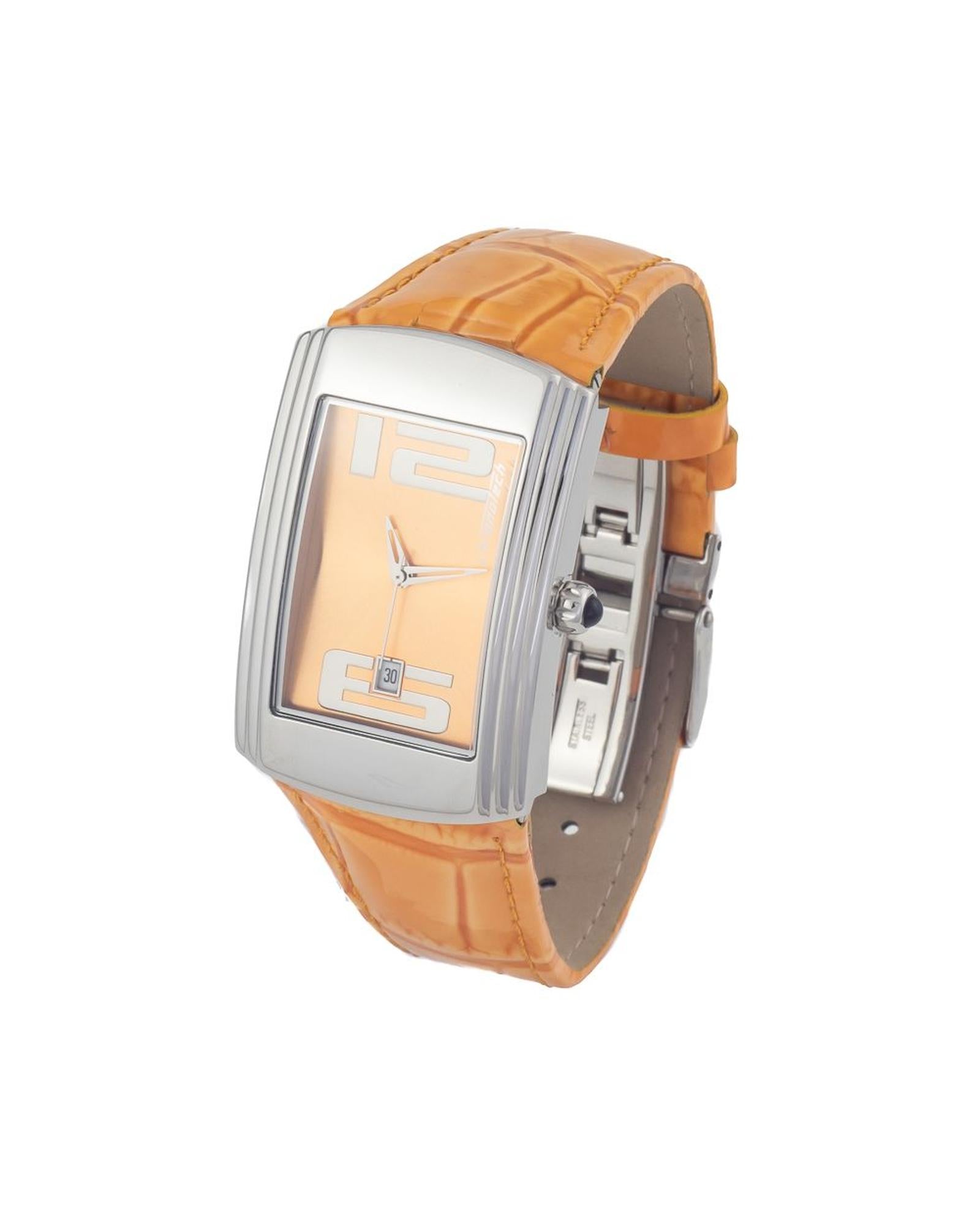 Chronotech Women's Orange Leather Watch - One Size
