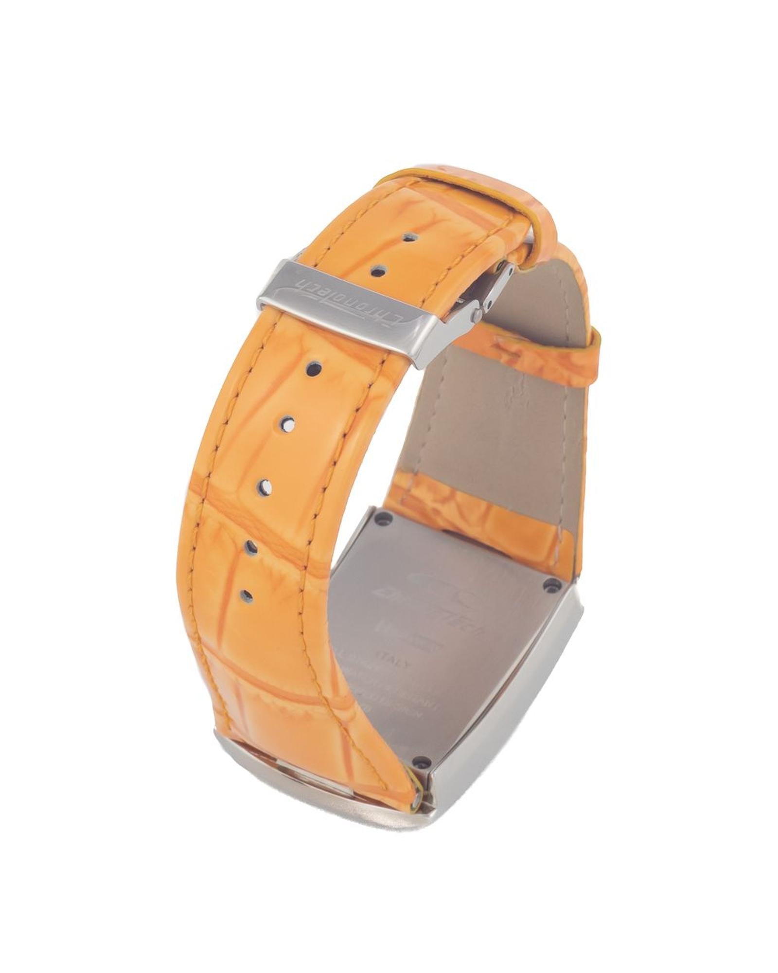 Chronotech Women's Orange Leather Watch - One Size