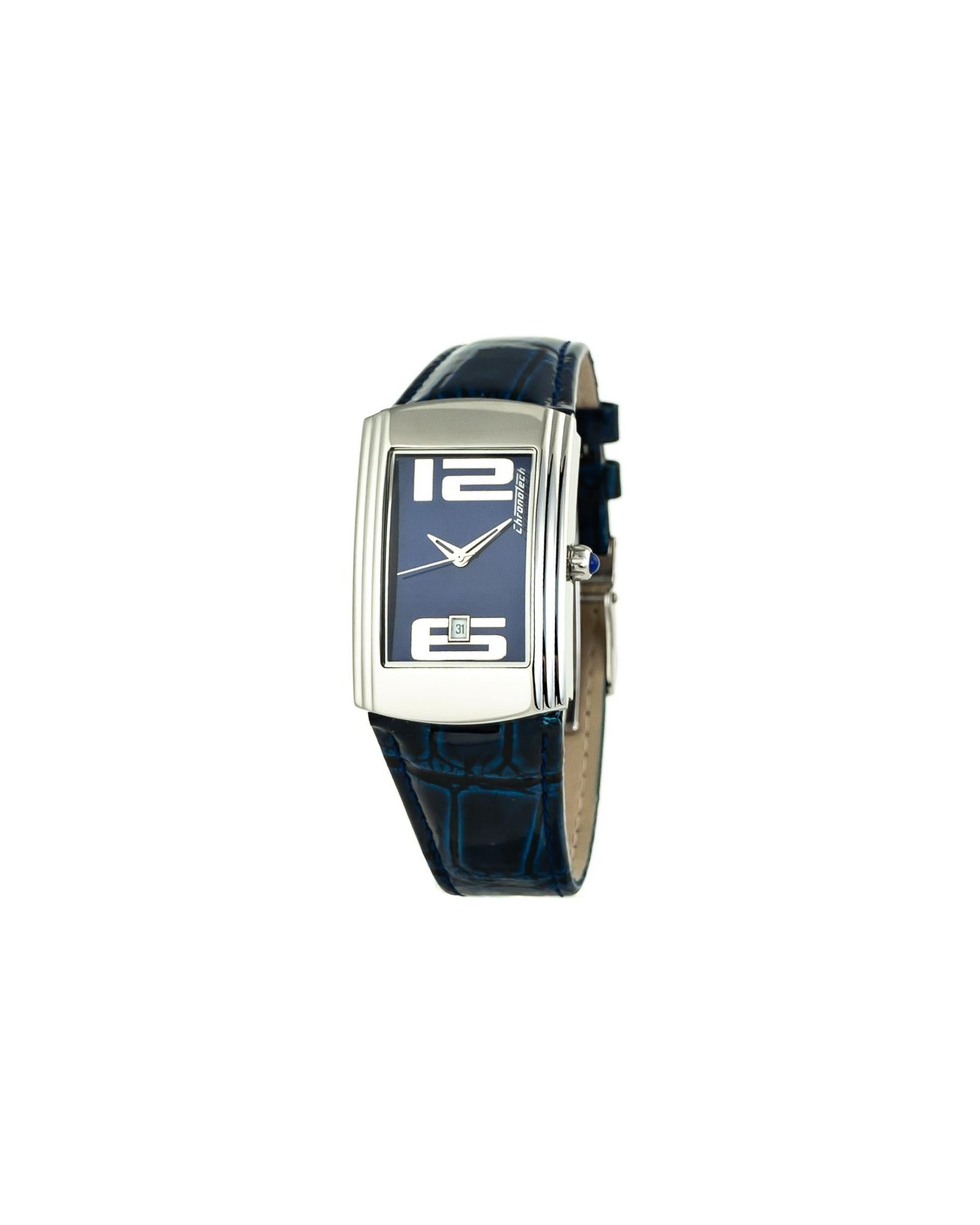Chronotech Unisex's Blue Leather Watch - One Size