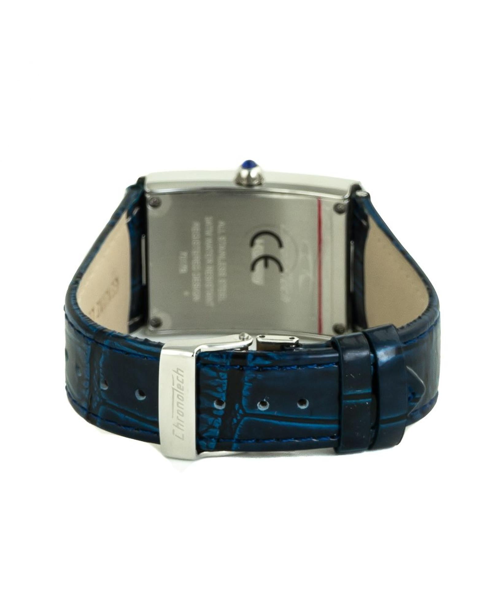 Chronotech Unisex's Blue Leather Watch - One Size