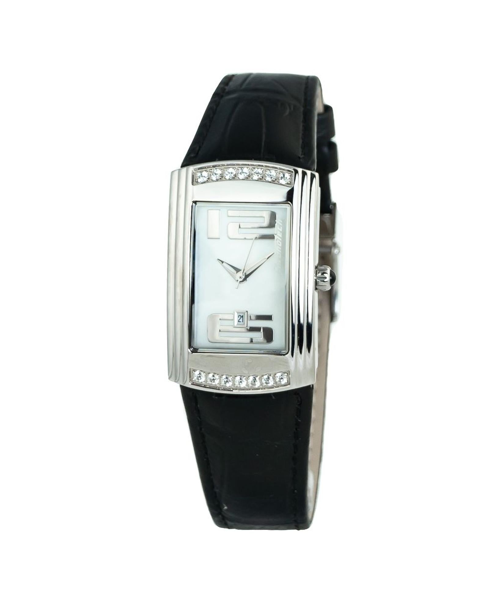 Chronotech Women's Black Leather Watch - One Size