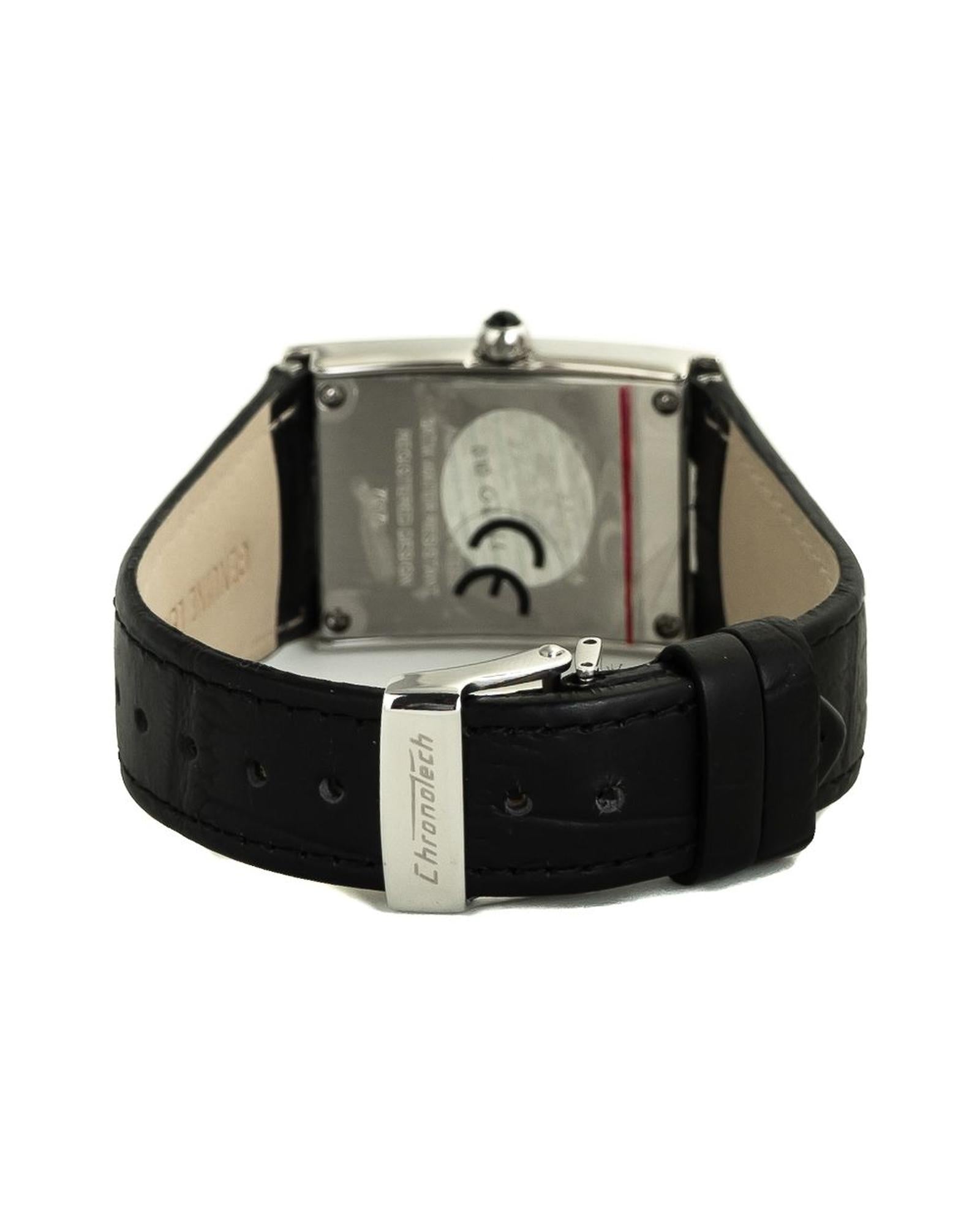 Chronotech Women's Black Leather Watch - One Size