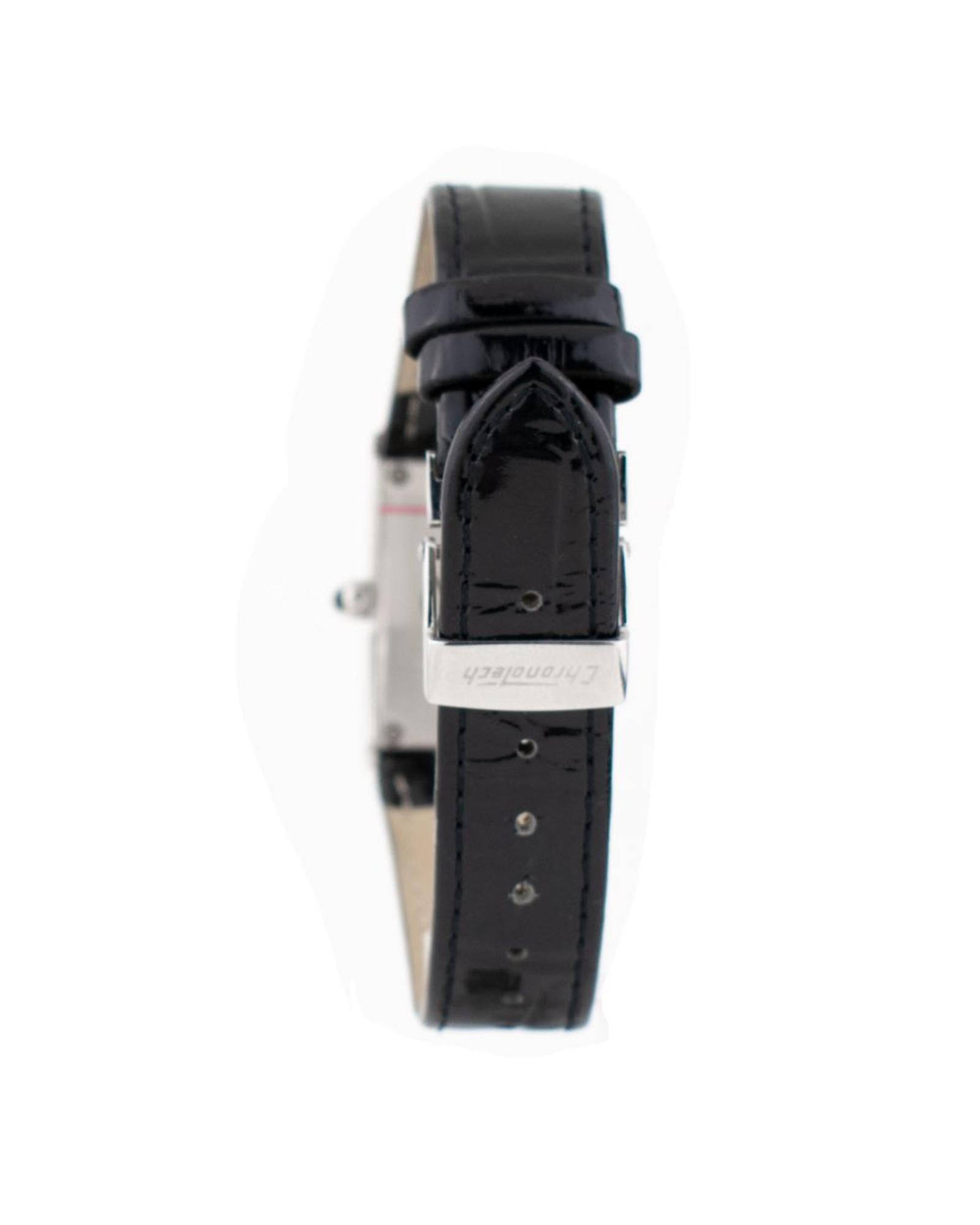 Chronotech Women's Black Leather Watch - One Size