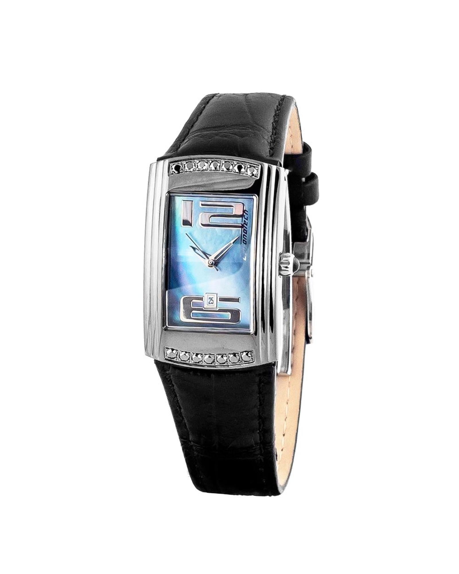 Chronotech Women's Black Leather Watch - One Size