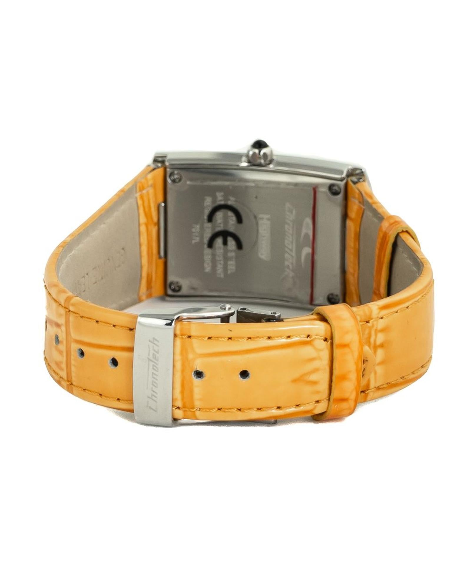 Chronotech Women's Orange Leather Watch - One Size