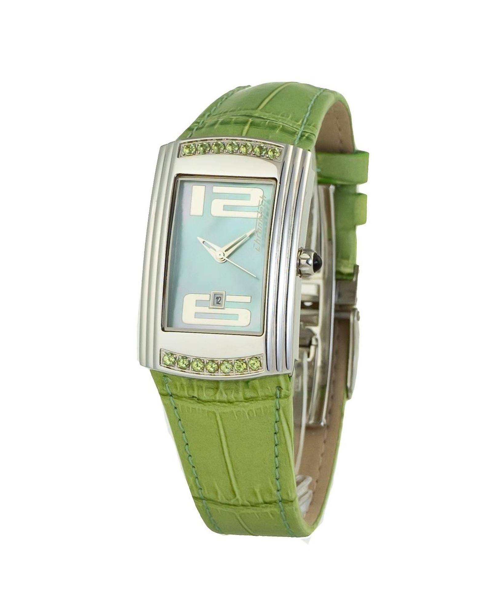 Chronotech Women's Green Leather Watch - One Size