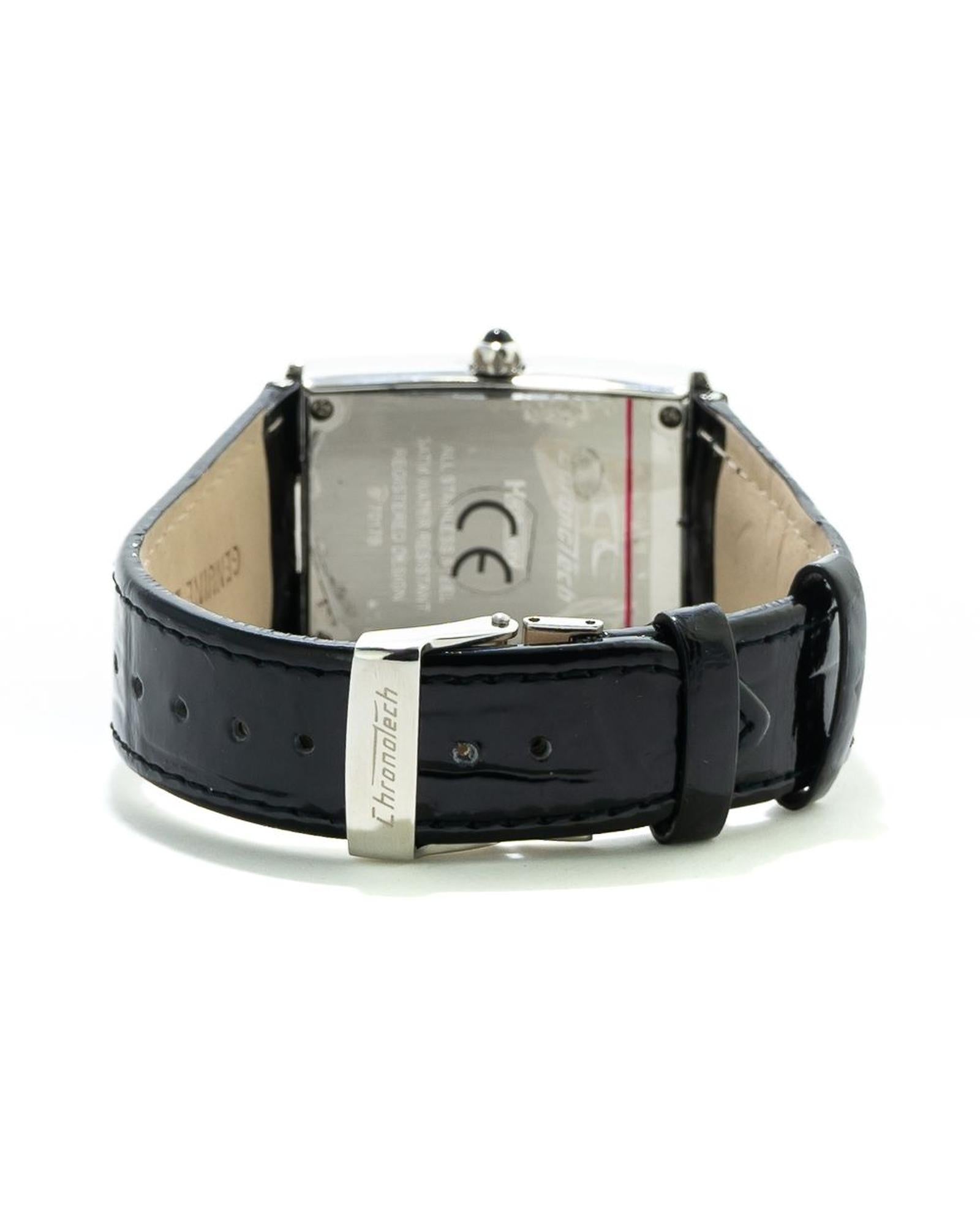 Chronotech Women's Black Leather Watch - One Size
