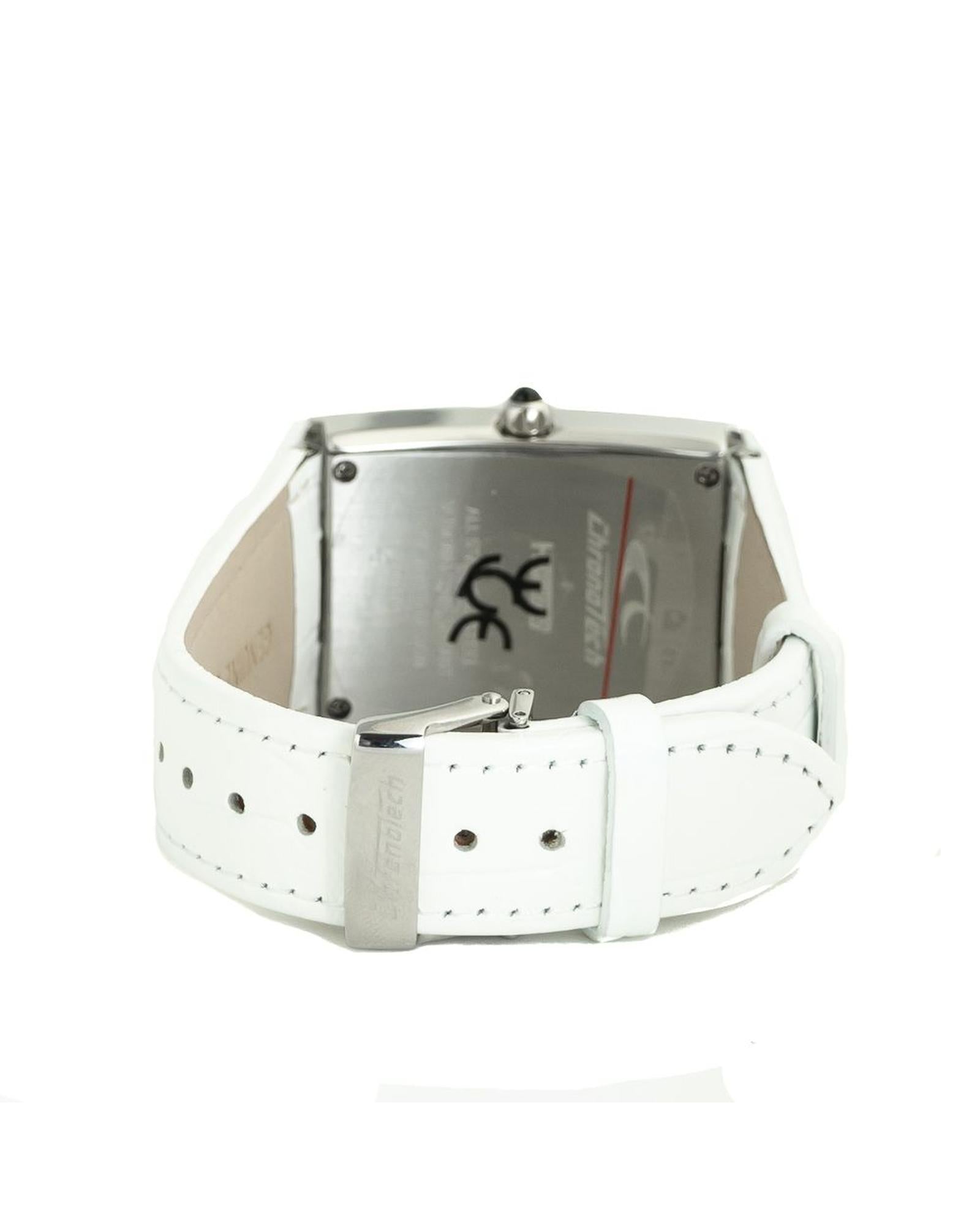 Chronotech Unisex's White Leather Watch - One Size
