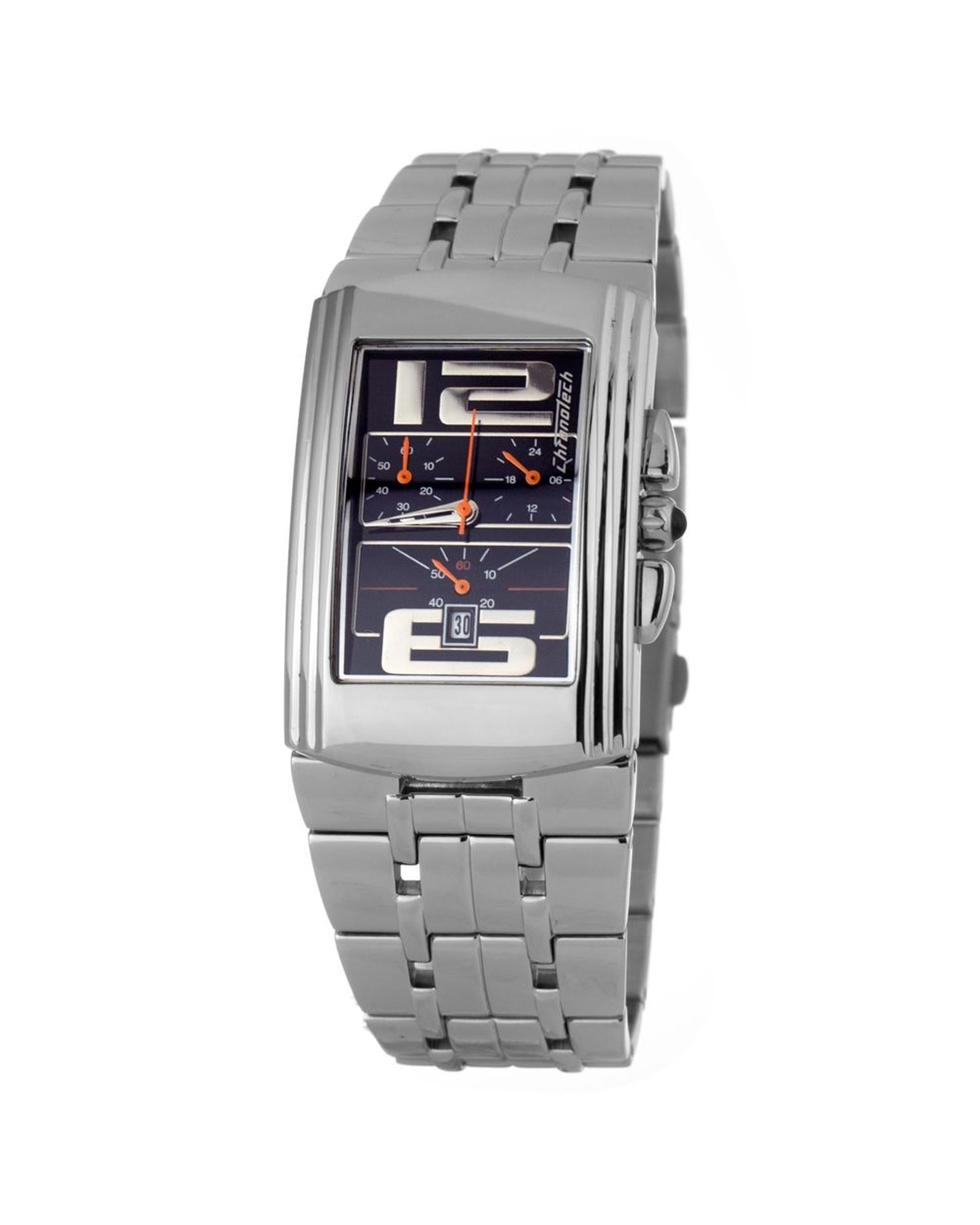 Chronotech Men's Silver Steel Watch - One Size