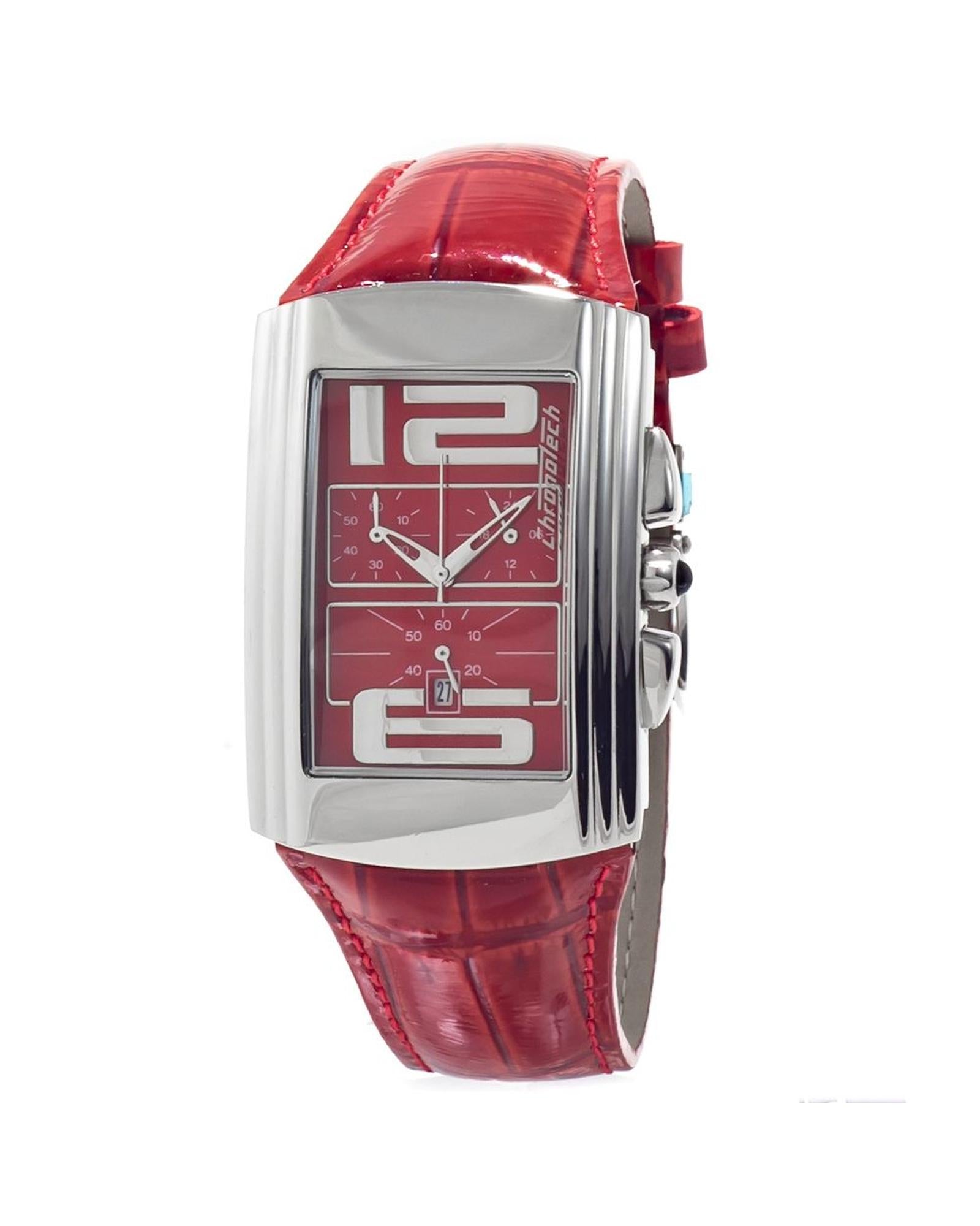 Chronotech Women's Red Leather Watch - One Size