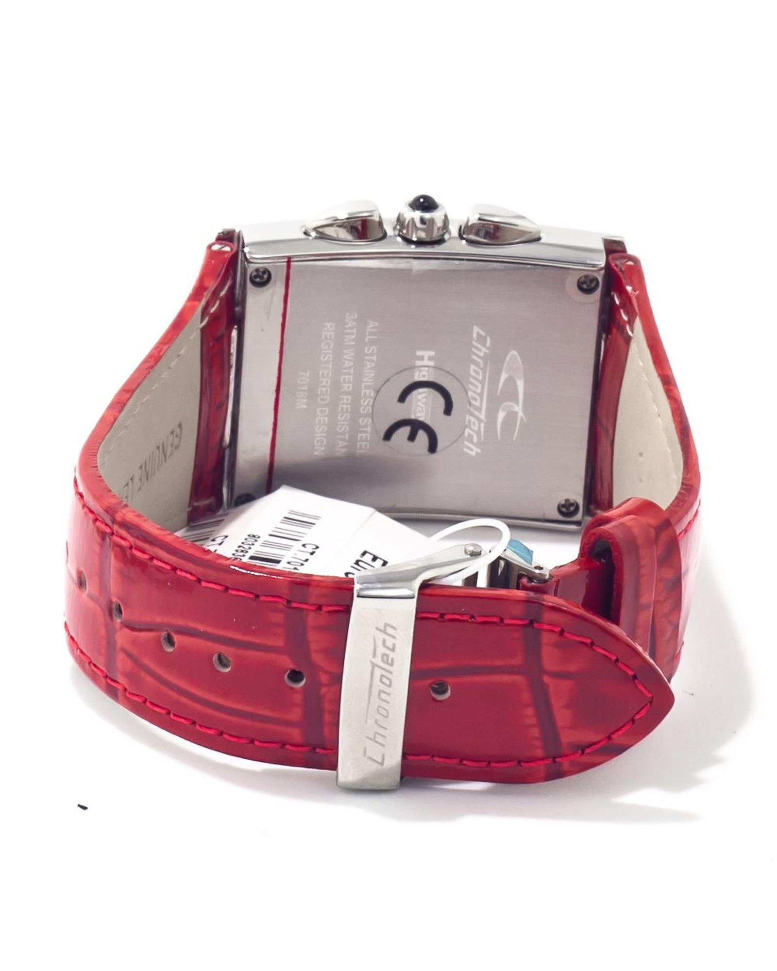 Chronotech Women's Red Leather Watch - One Size