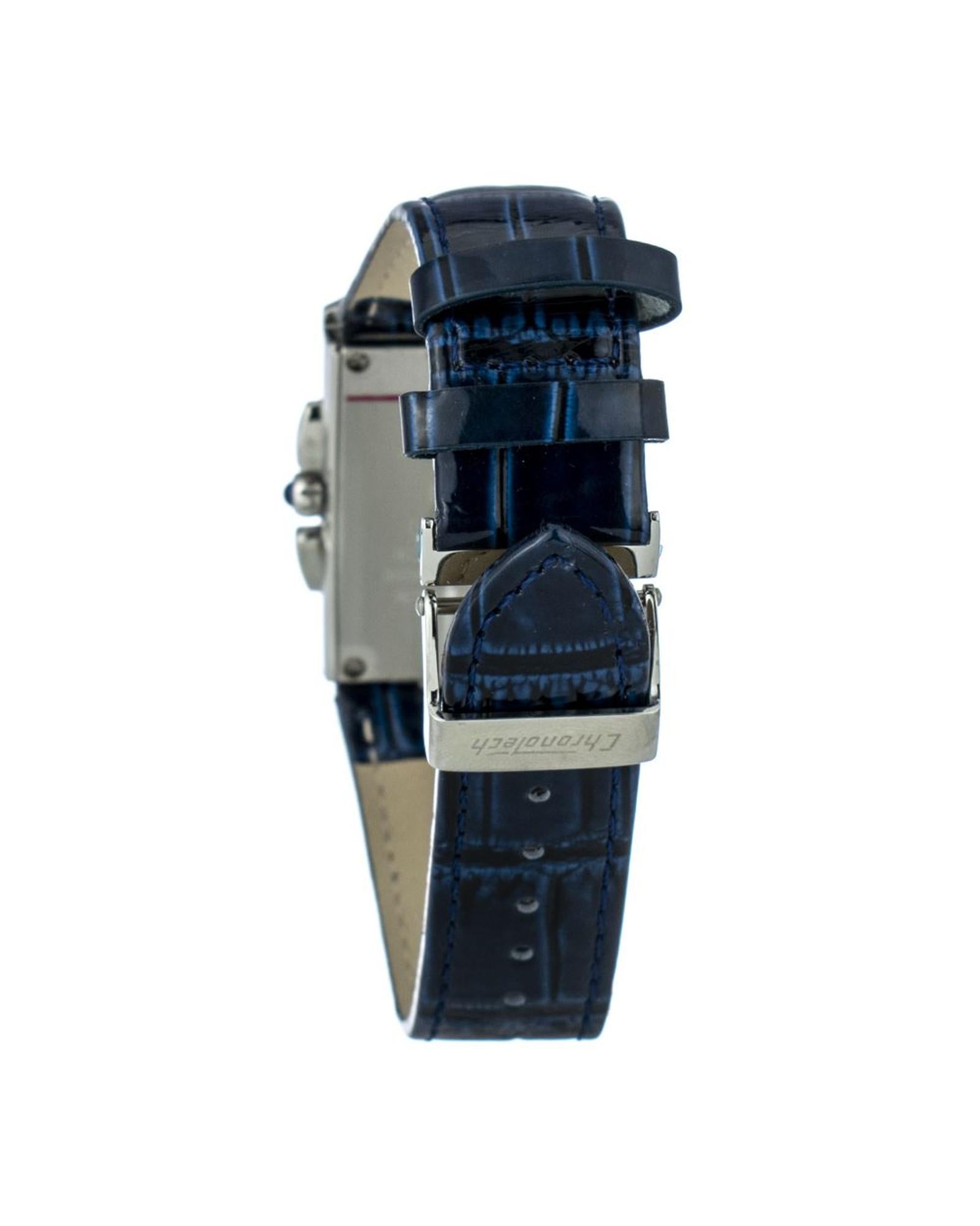Chronotech Unisex's Blue Leather Watch - One Size