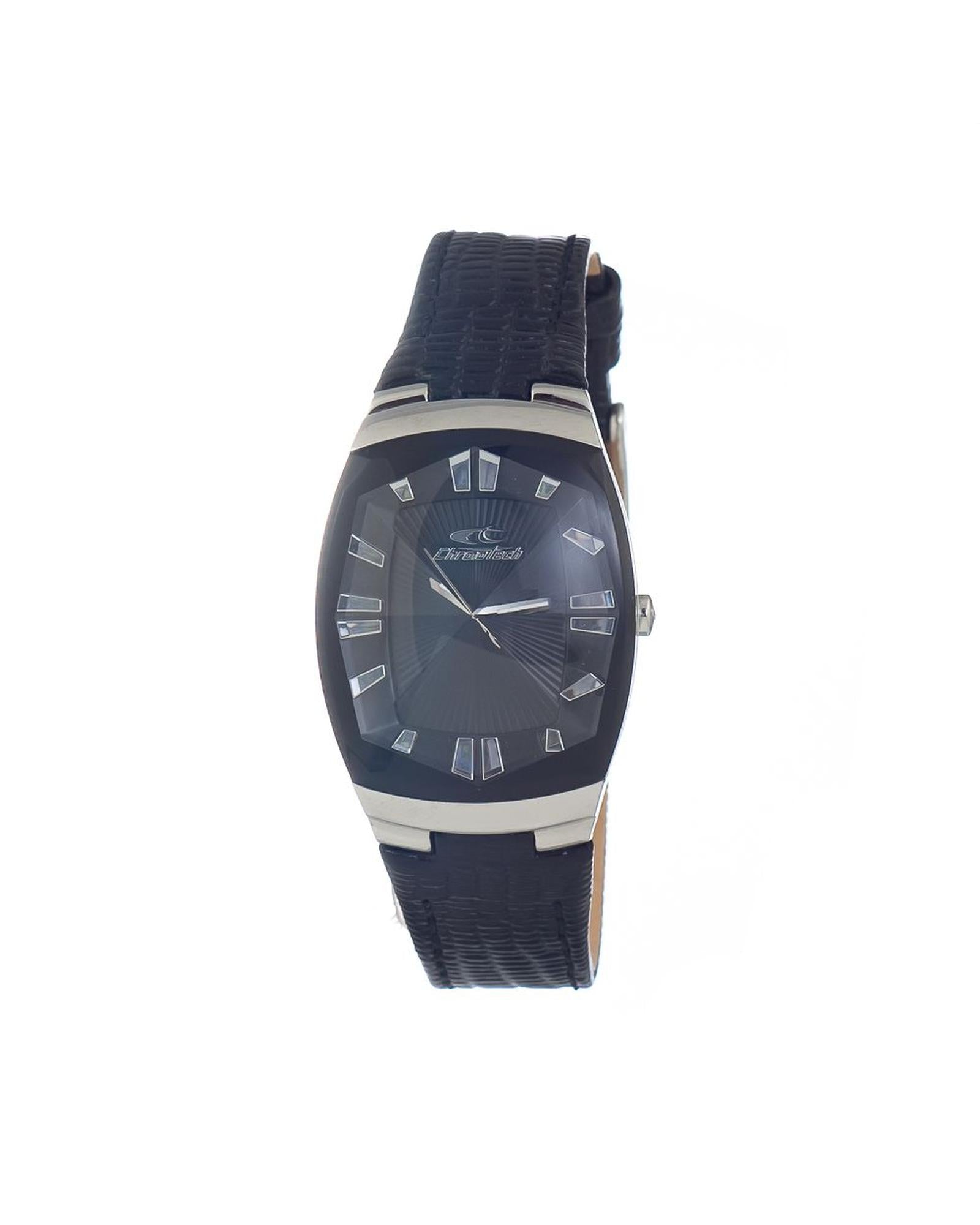 Chronotech Women's Black Leather Watch - One Size