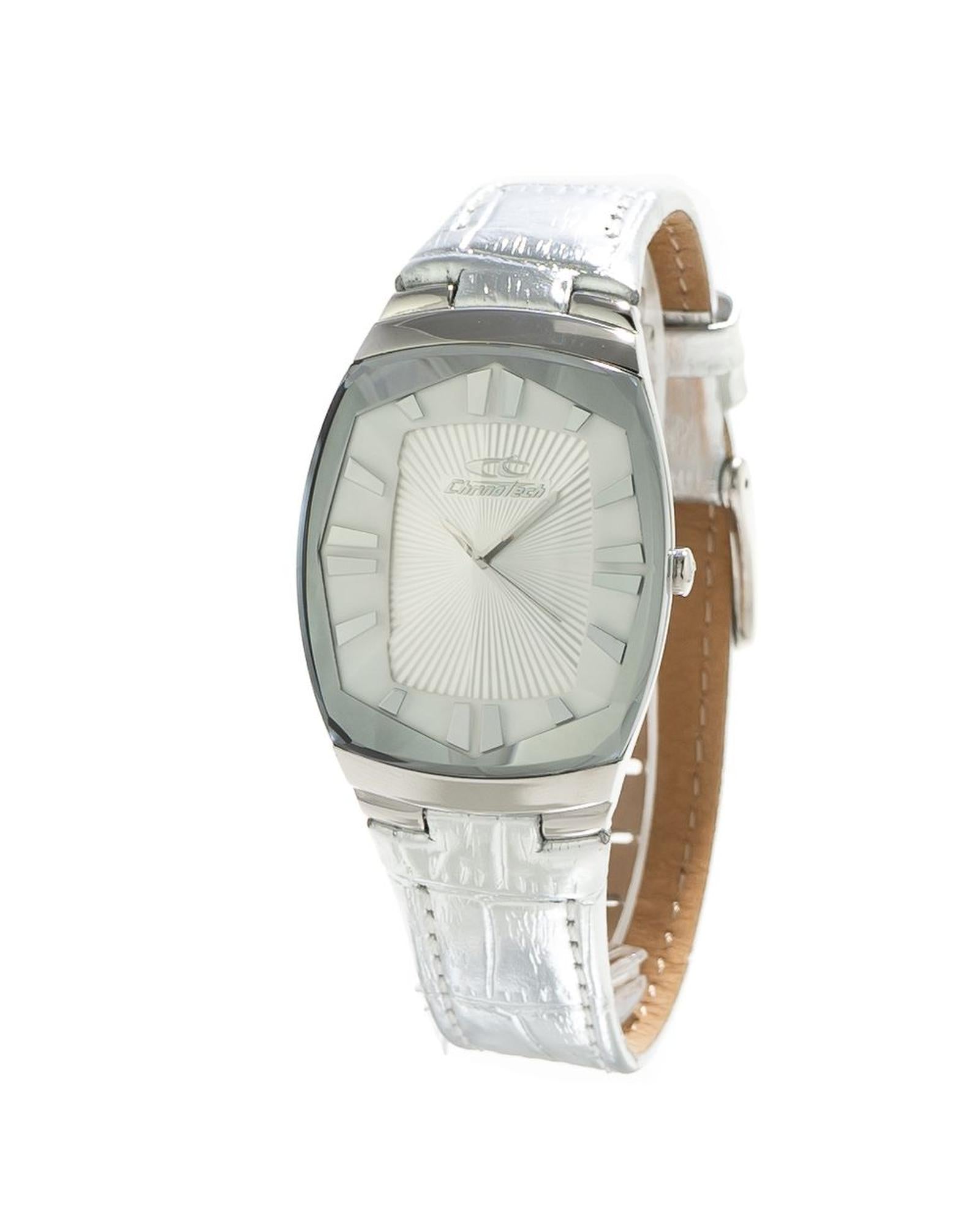 Chronotech Women's Silver Leather Watch - One Size