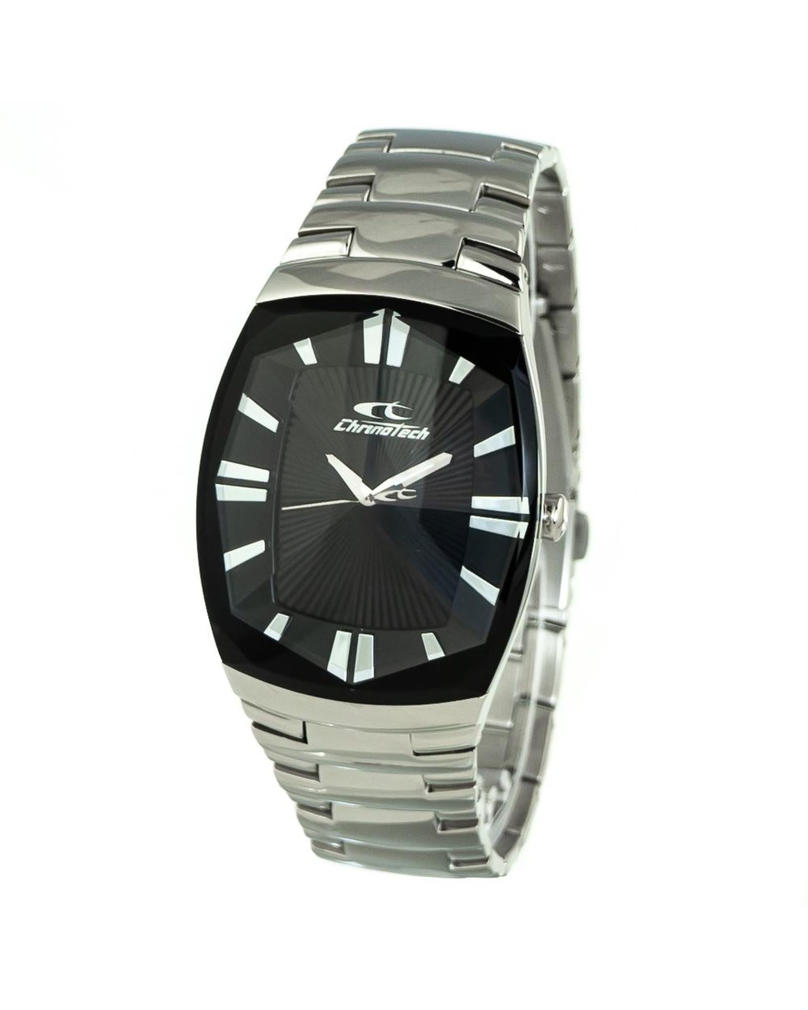 Chronotech Men's Silver Steel Watch - One Size