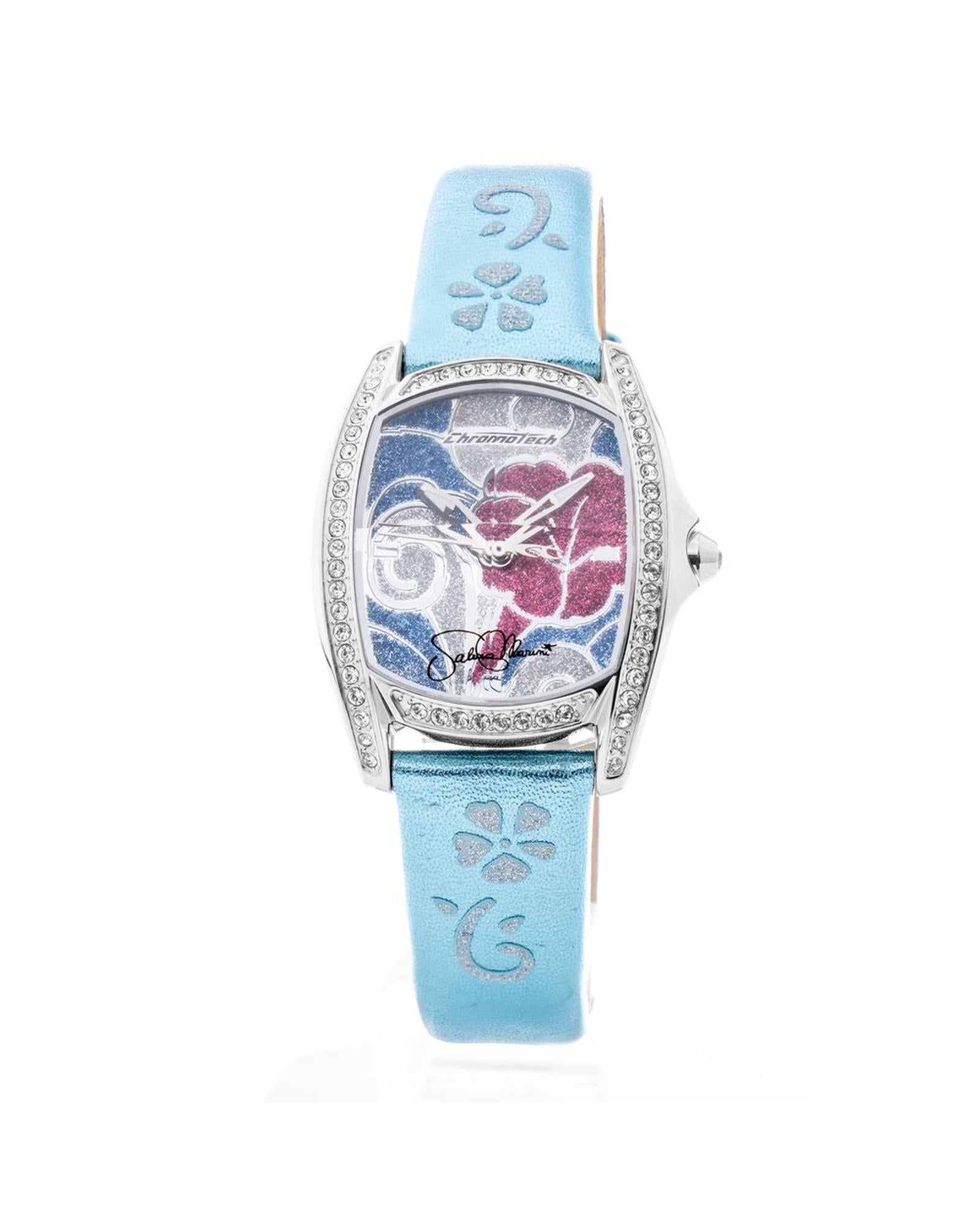 Chronotech Women's Blue Leather Watch - One Size