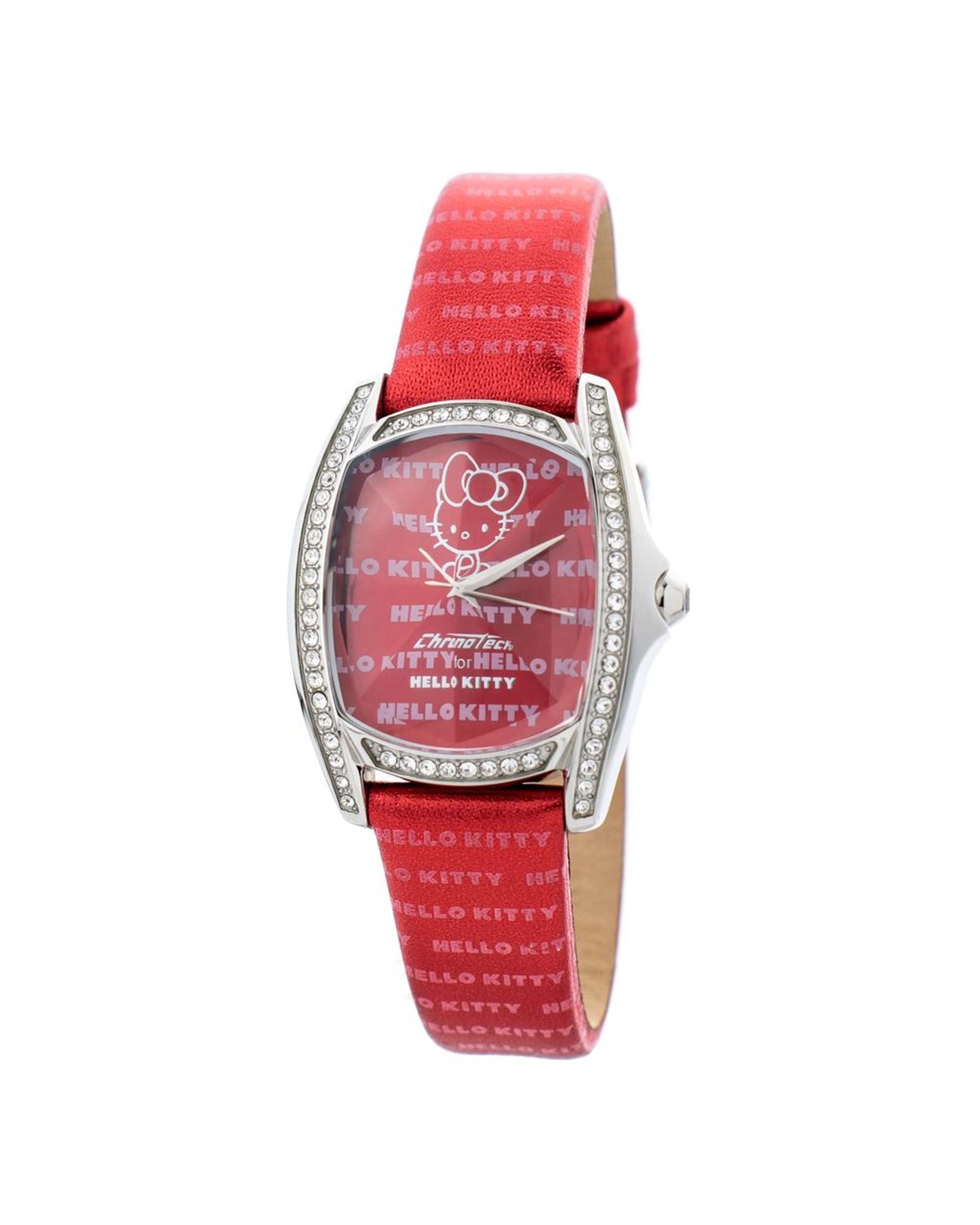 Chronotech Women's Red Leather Watch - One Size