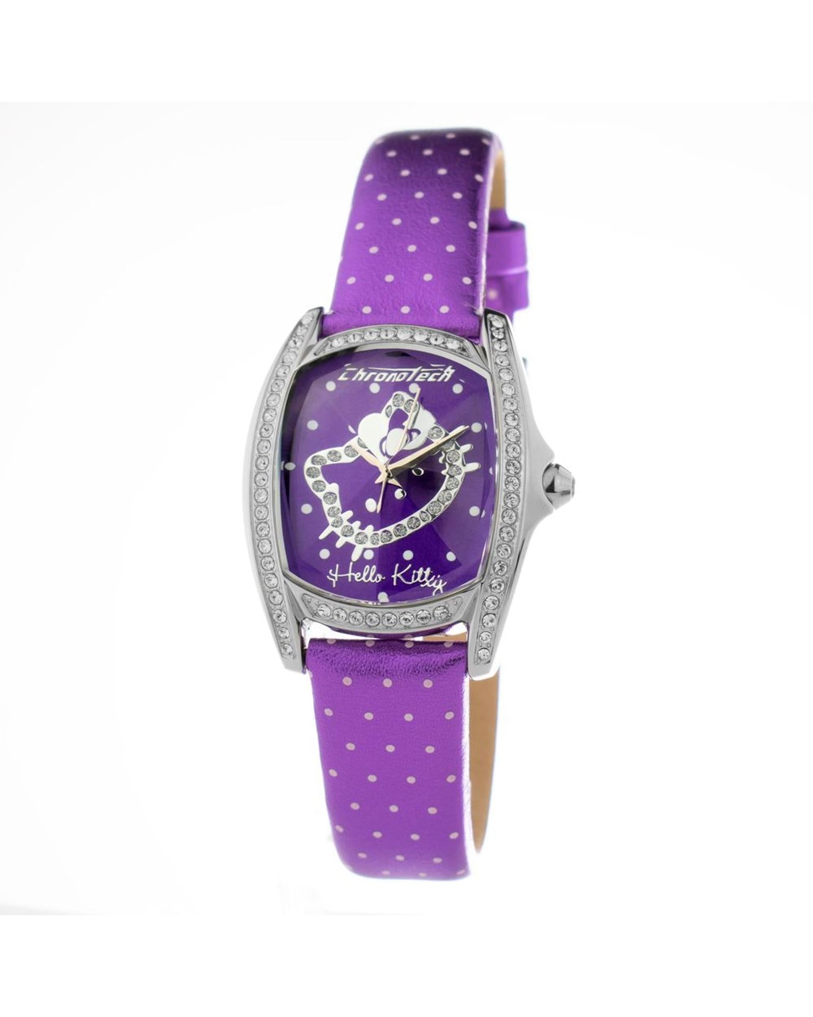 Chronotech Women's Purple Leather Watch - One Size