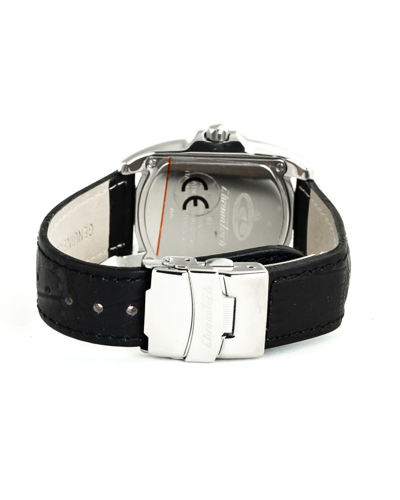Chronotech Women's Black Leather Watch - One Size