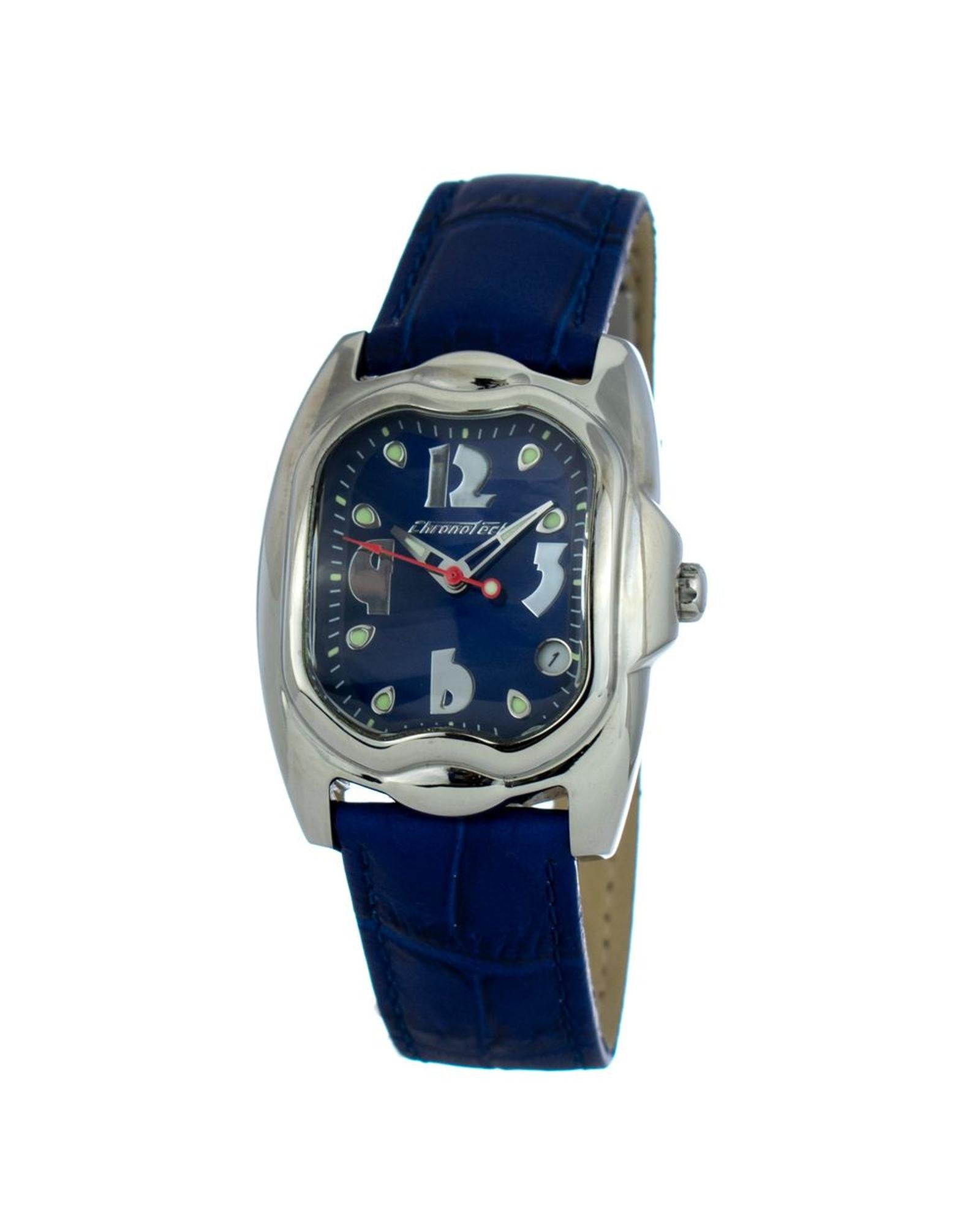 Chronotech Women's Blue Leather Watch - One Size