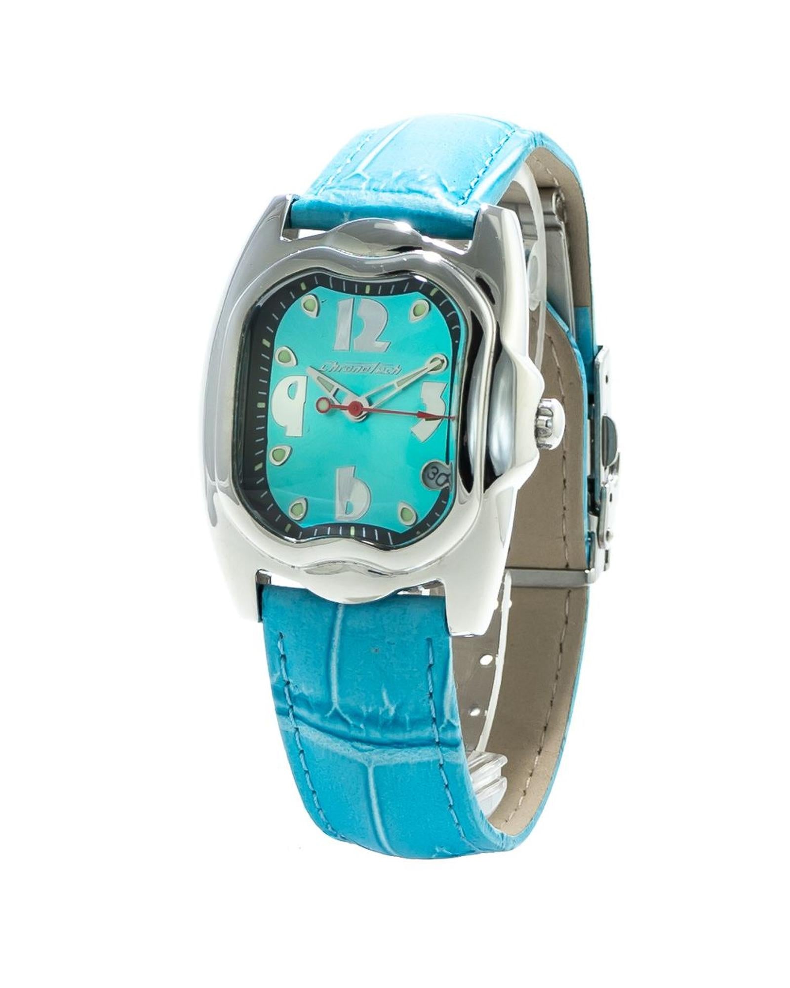 Chronotech Men's Blue Leather Watch - One Size