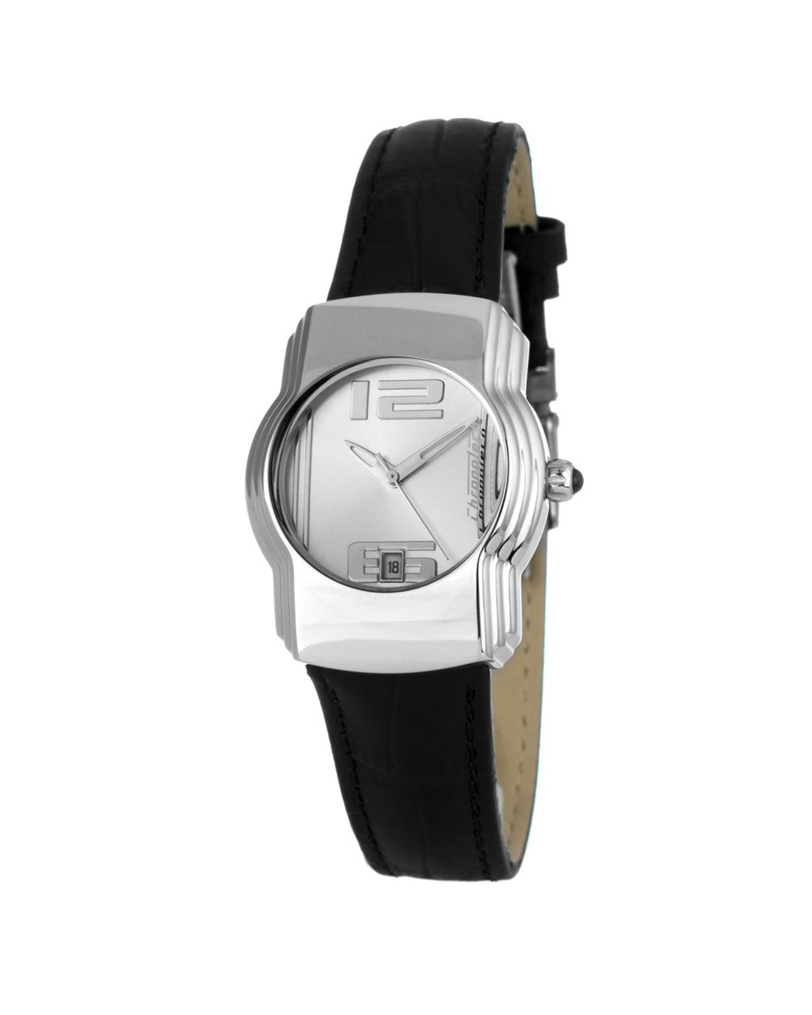 Chronotech Women's Black Leather Watch - One Size