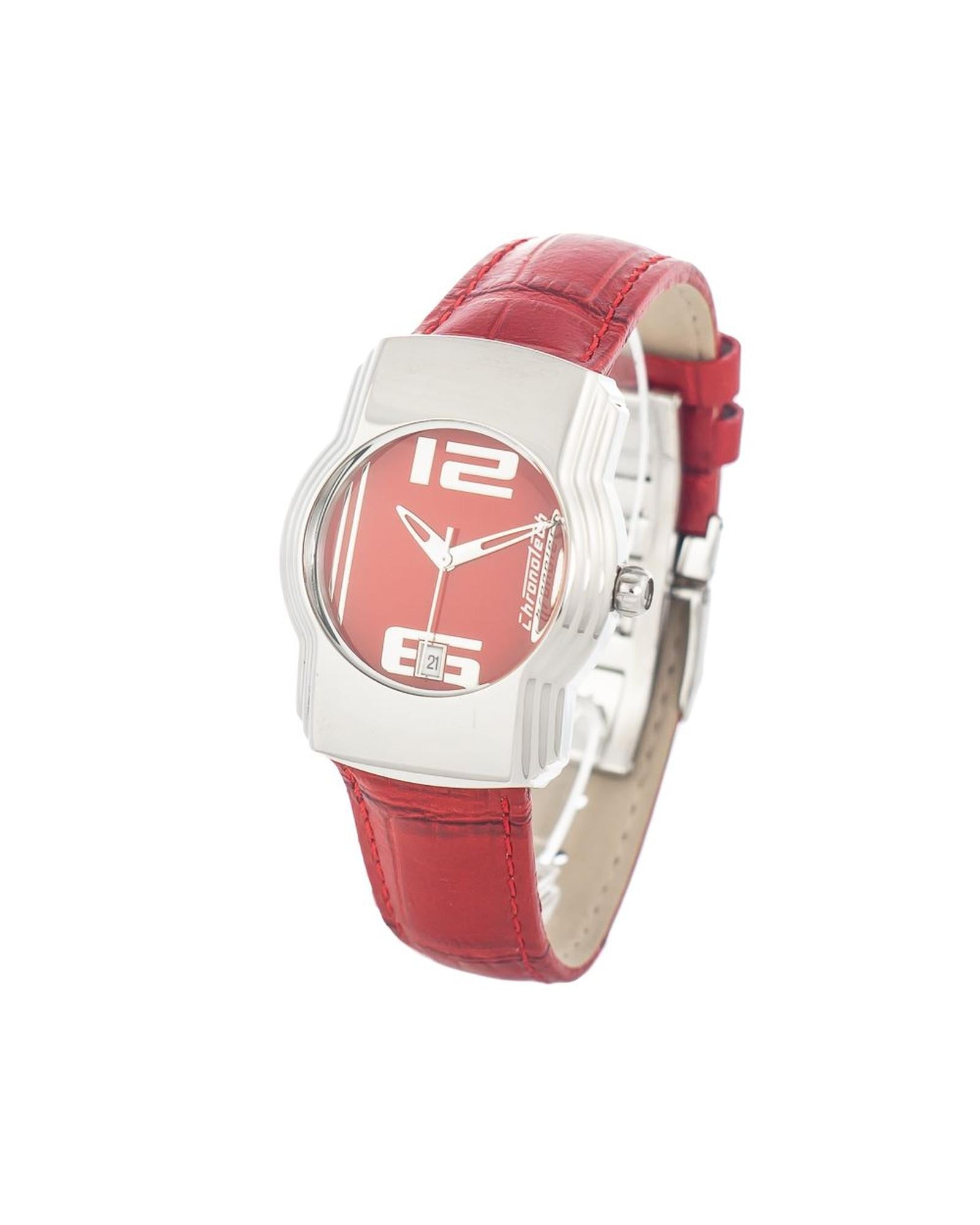 Chronotech Women's Red Leather Watch - One Size