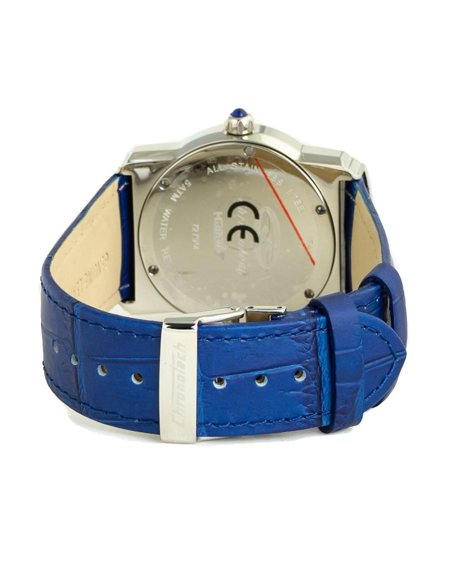 Chronotech Unisex's Blue Leather Watch - One Size