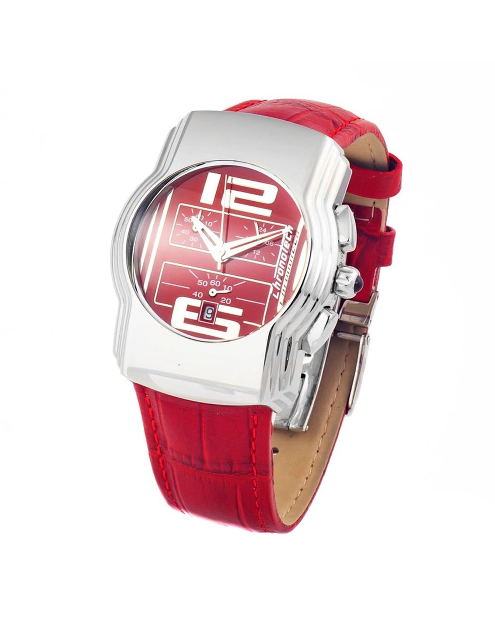 Chronotech Women's Red Leather Watch - One Size
